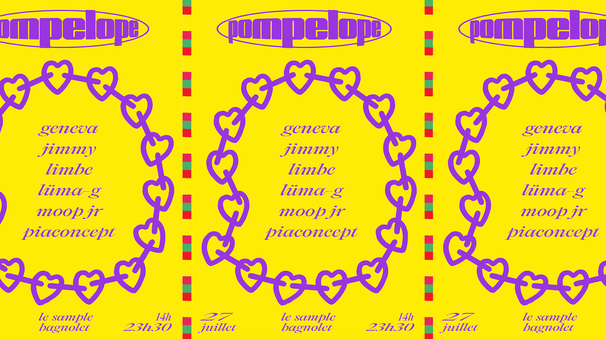 Pompelope Open Air : Piaconcept & Lüma-G, Geneva & Jimmy