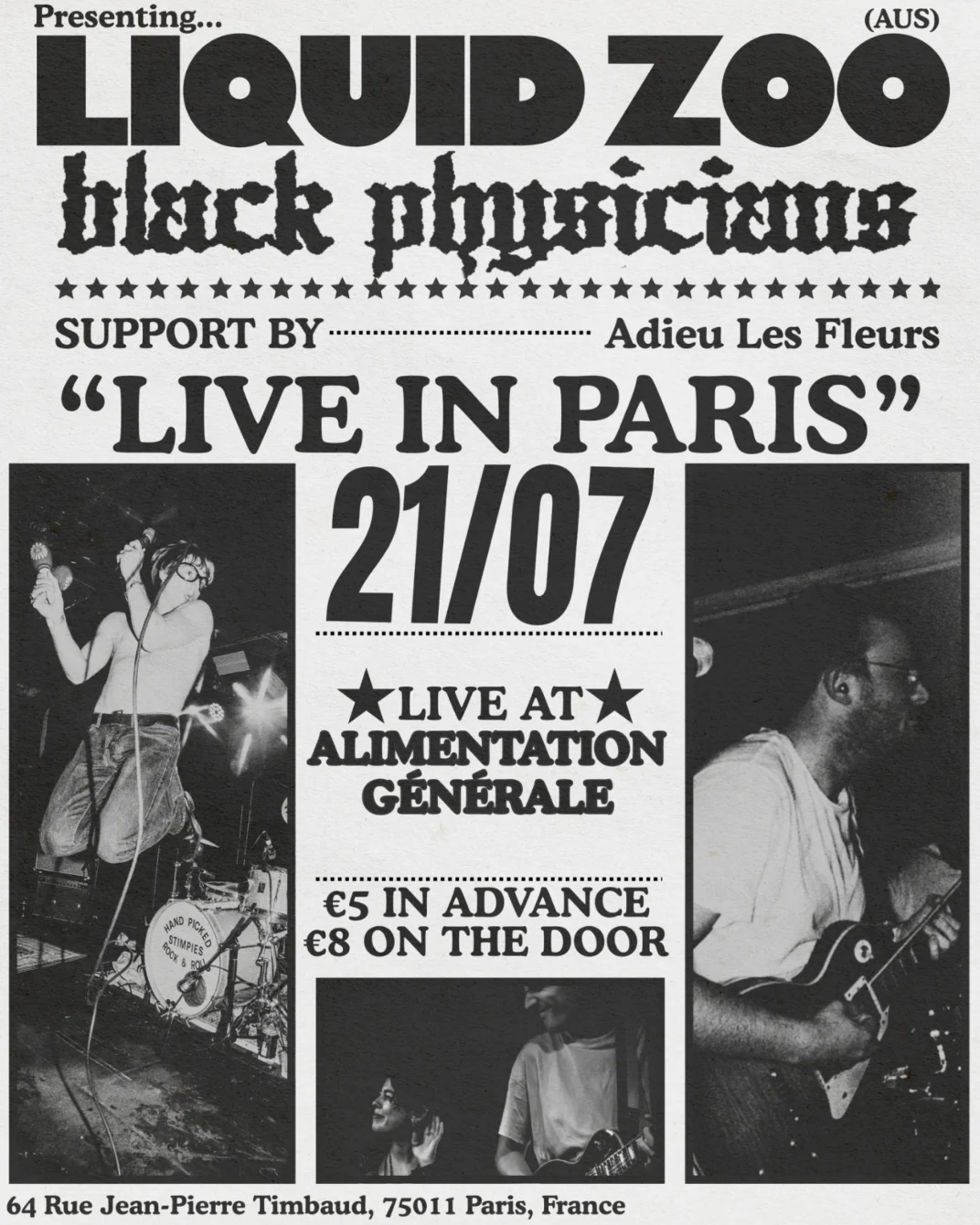 Liquid Zoo, Black Physicians, Adieu Les Fleurs