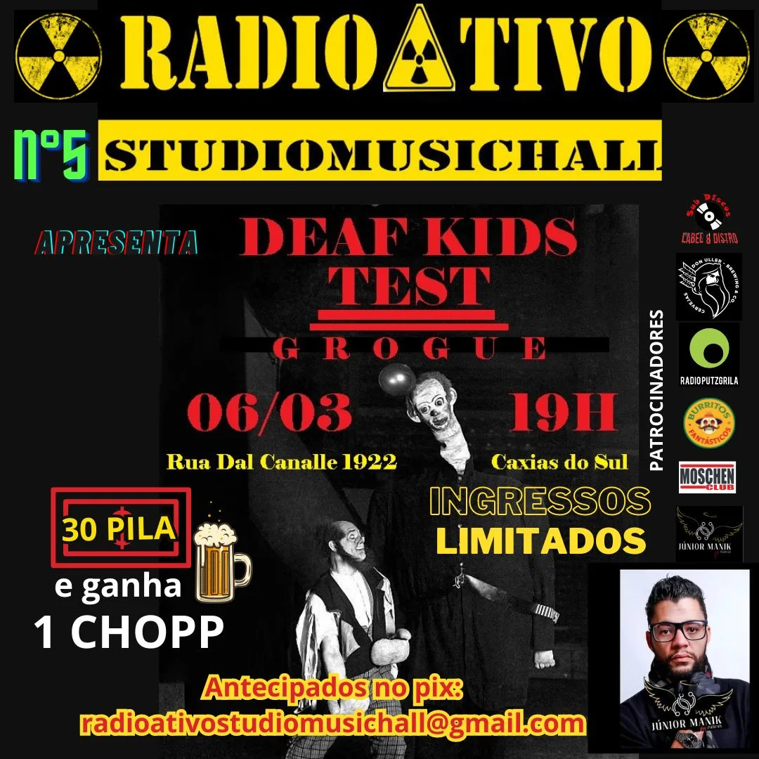 Noite De Rock Pesado! Com Test, Deaf Kids E Grogue
