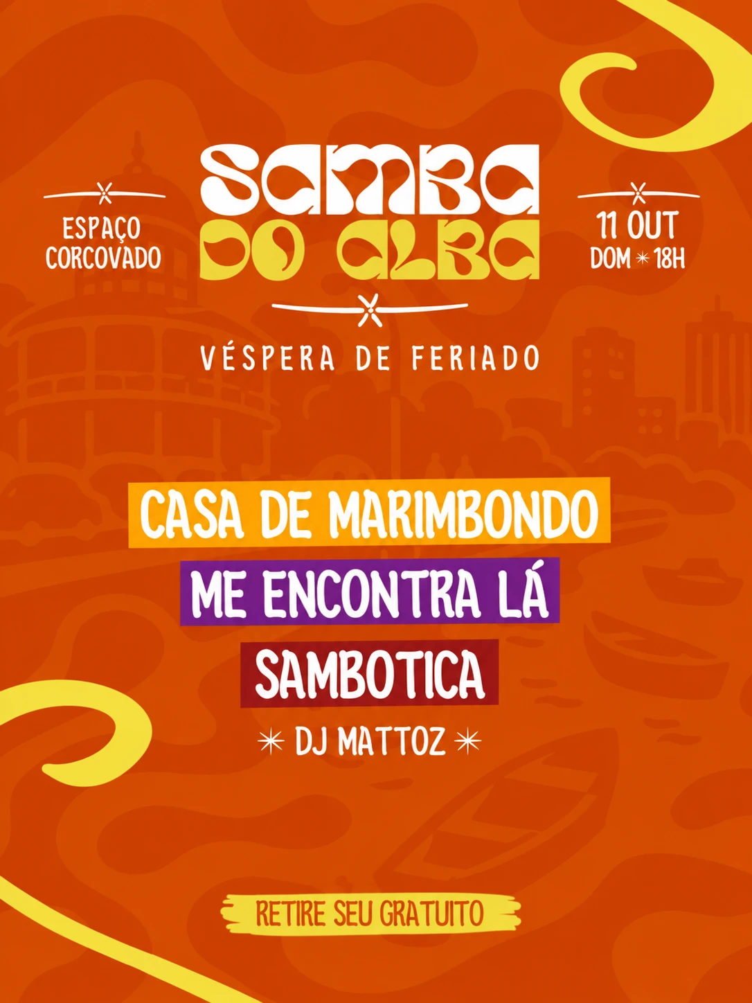 Samba Do Alba - Espaço Corcovado - 11/10 - Vésp. De Feriado