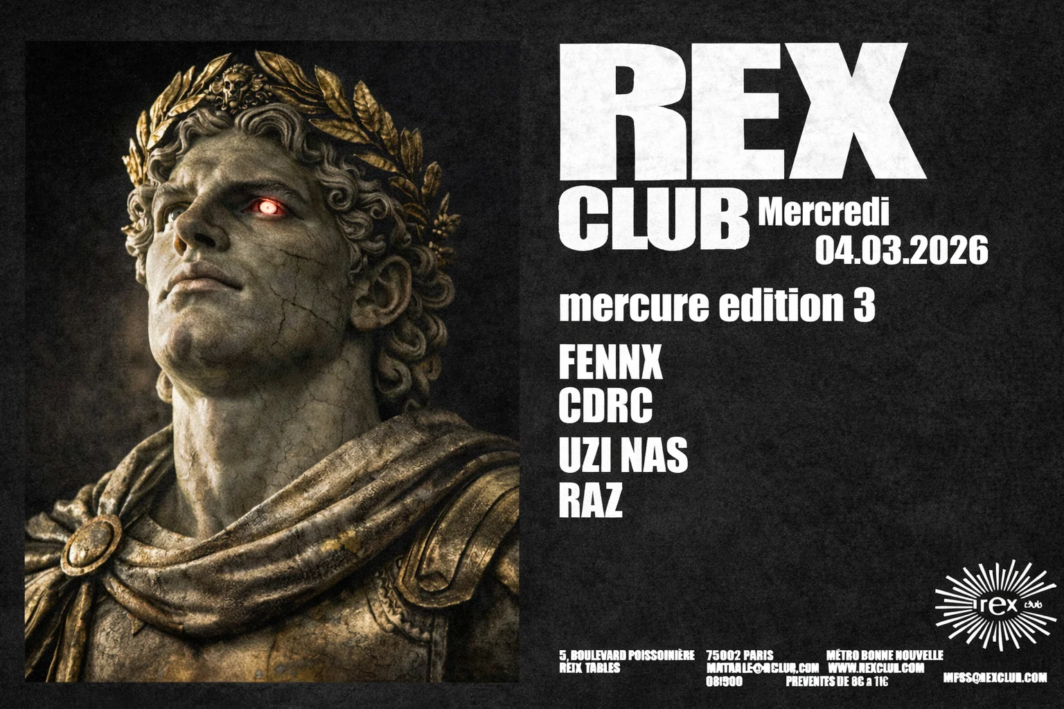 Olympe Mercure Édition 3: Fennx, Cdrc, Uzi Nas, Raz