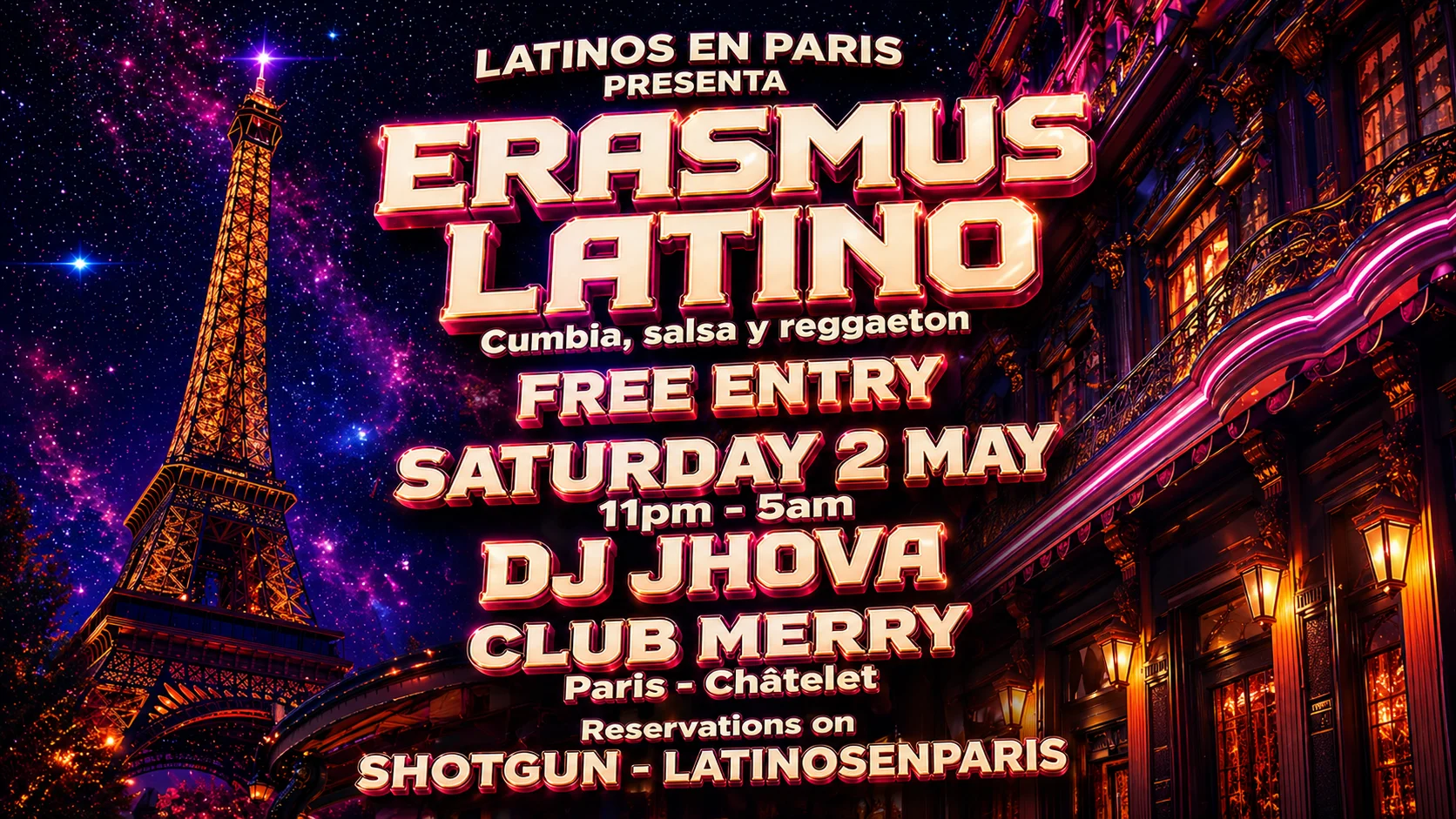 Fiesta Latina En Paris - Free Entry