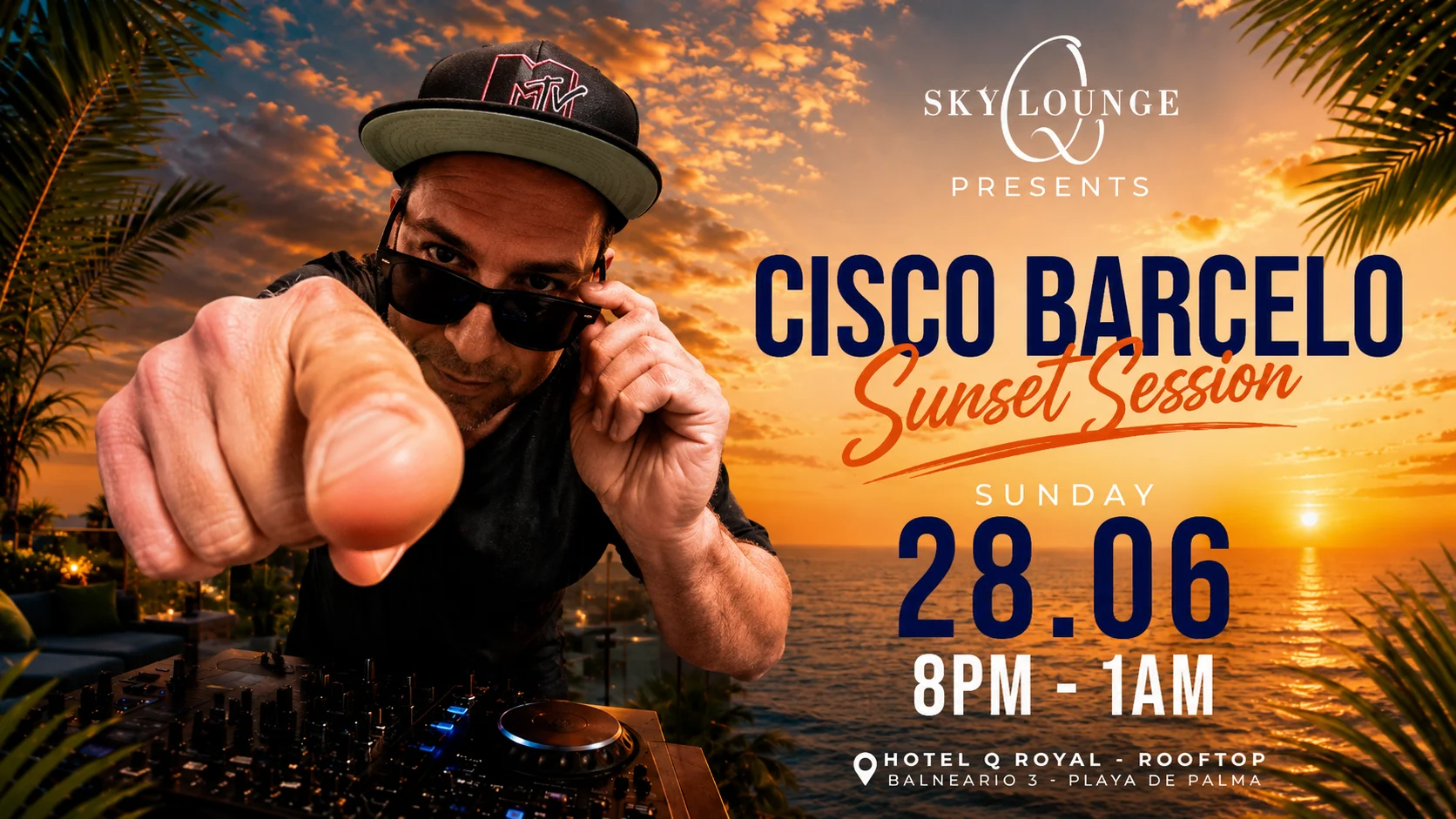 Sky Lounge Rooftop Sunset Session By Cisco Barcelo 28.06.