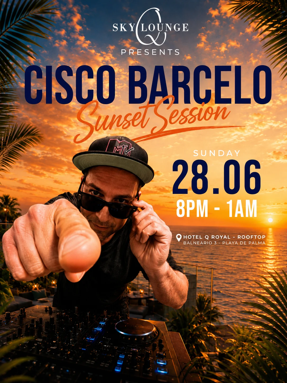 Sky Lounge Rooftop Sunset Session By Cisco Barcelo 28.06.