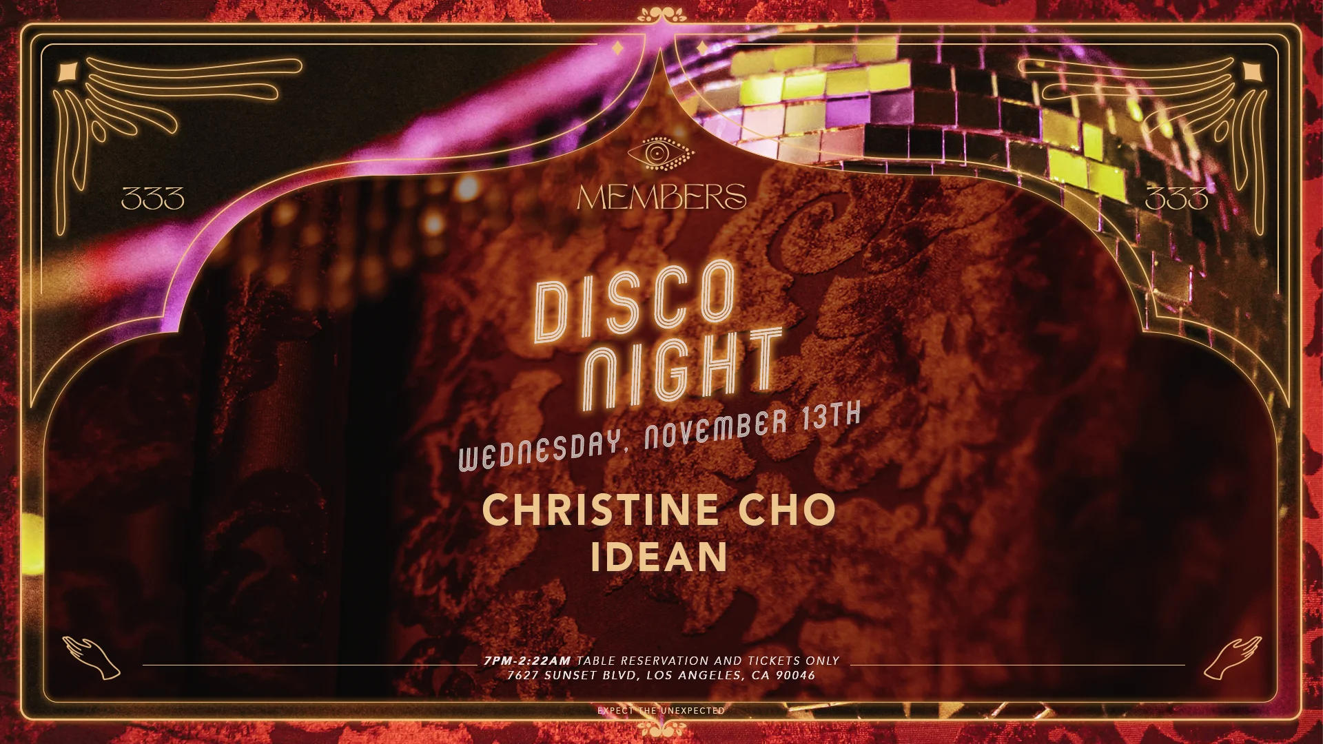 Disco Night With Christine Cho & Idean