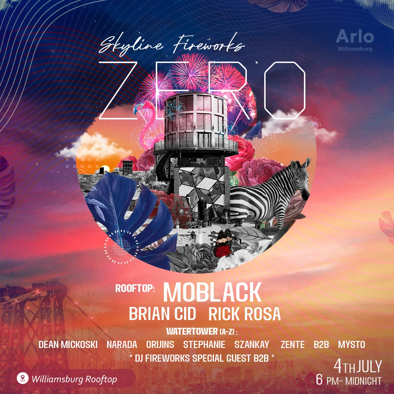 Zero Presents... Skyline Fireworks At Arlo Rooftop