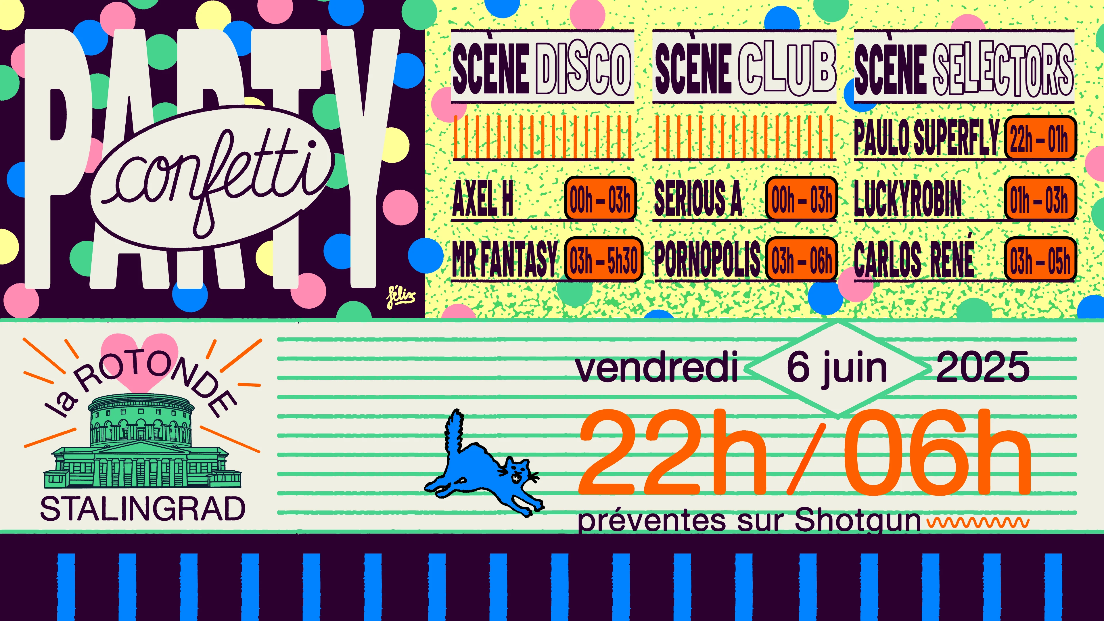 Confetti Party · Rotonde Xxl · 3 Scènes