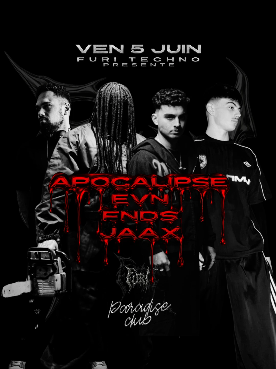 —| Furi Techno Présente _ Jaax _ Evn _ Apocalipse _ Fnds |—
