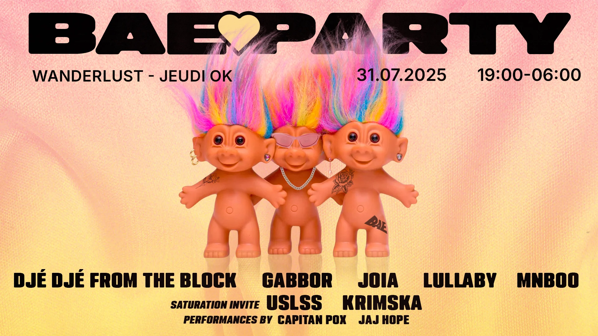 Jeudi Ok : Bae Party