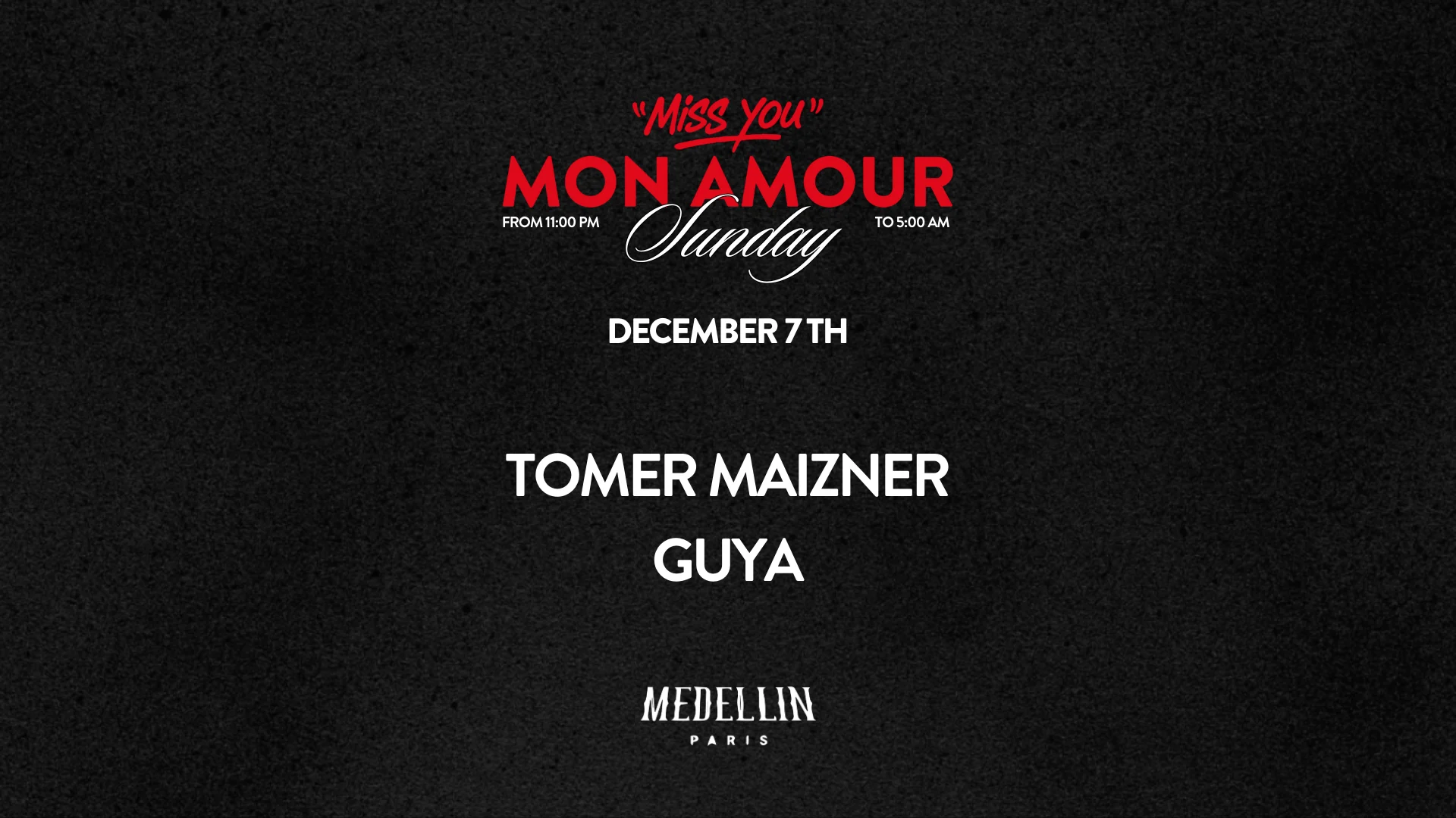 Miss You Mon Amour W/ Tomer Maizner