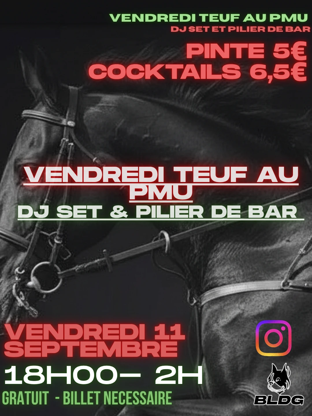 Vendredi Teuf Au Pmu Dj Set & Piliers De Bar