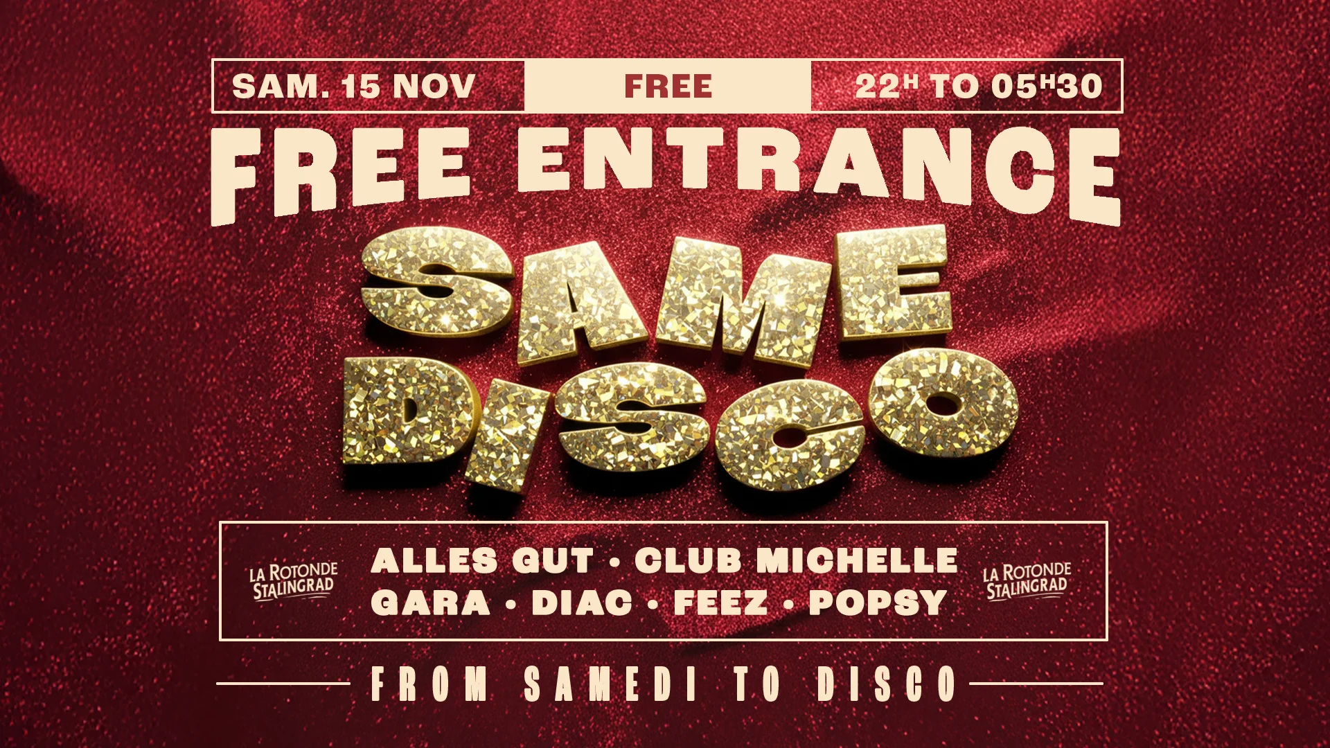Samedisco · Free Disco-Funk Night
