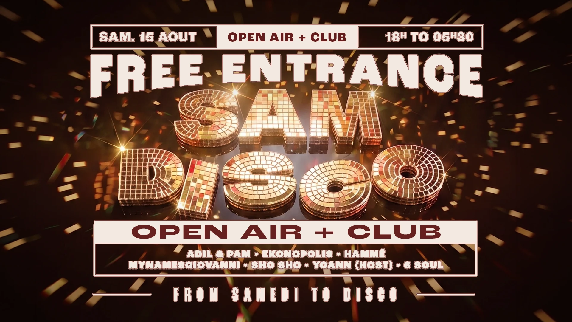 Samedisco · Free Disco Open Air & Night