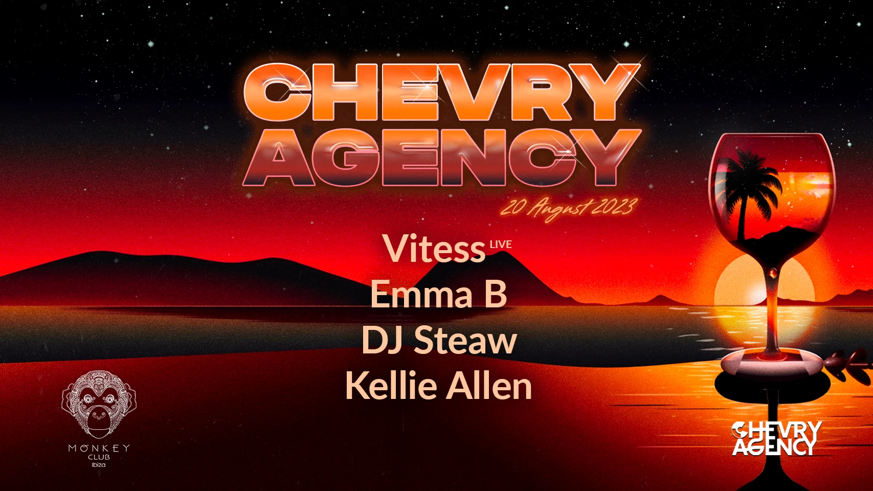 Chevry @Ibiza : Vitess Live, Dj Steaw, Emma B, Kellie Allen