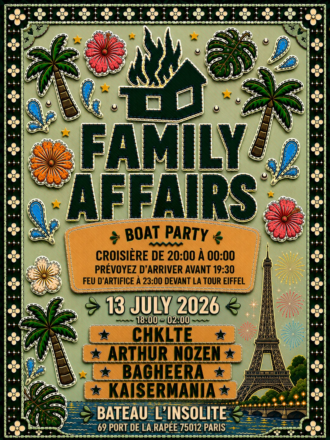Family Affairs Boat Party (Croisière + Feu D’Artifice)
