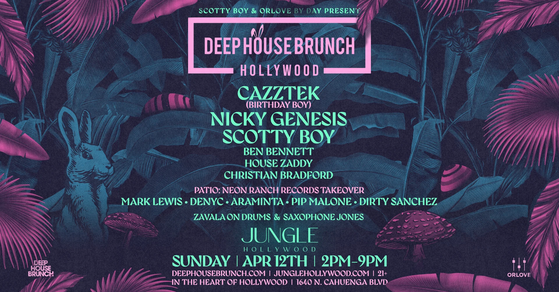 Deep House Brunch Hollywood | Sun 4/12