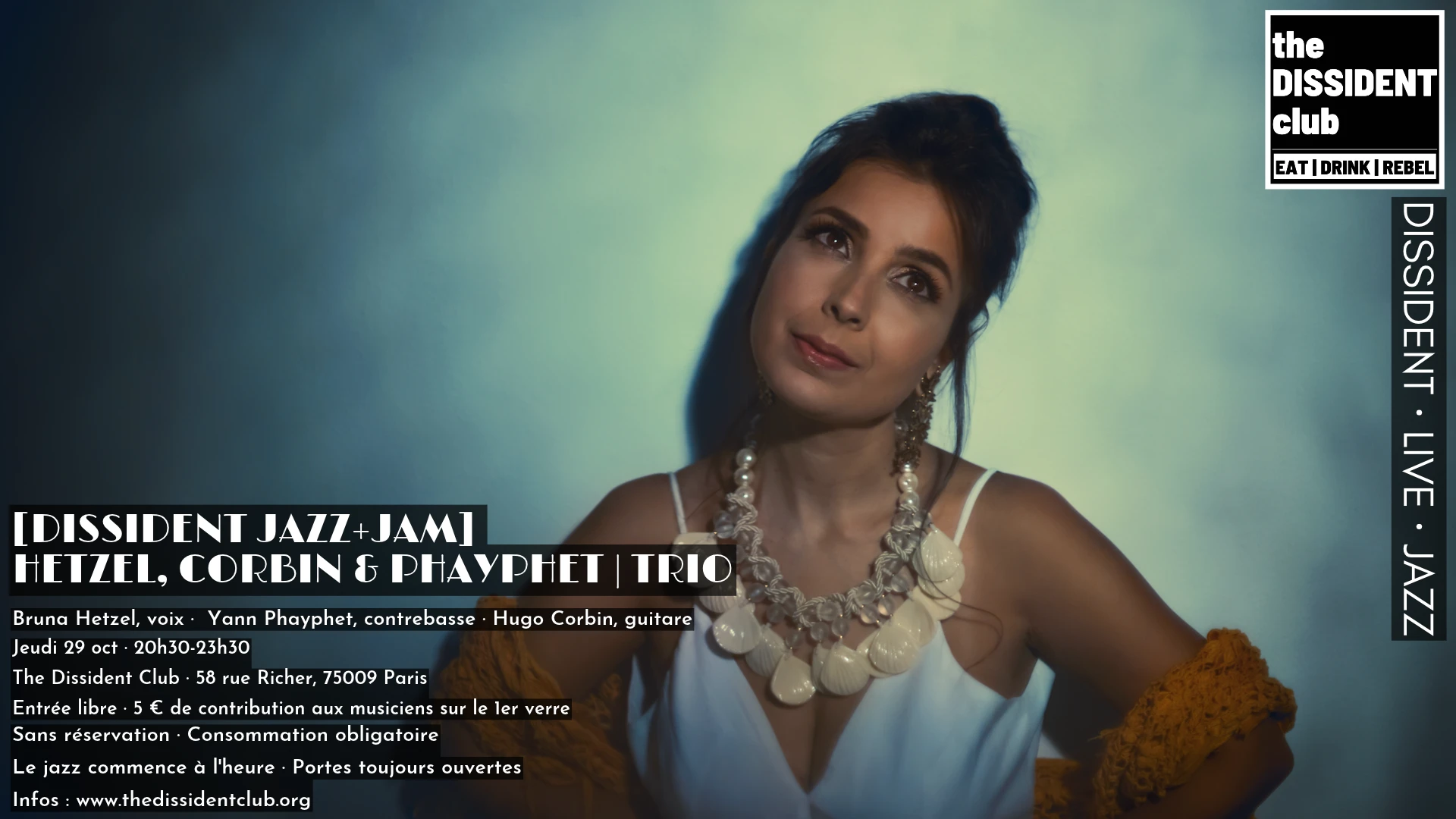 [Dissident Jazz+Jam] Hetzel, Corbin & Phayphet | Trio
