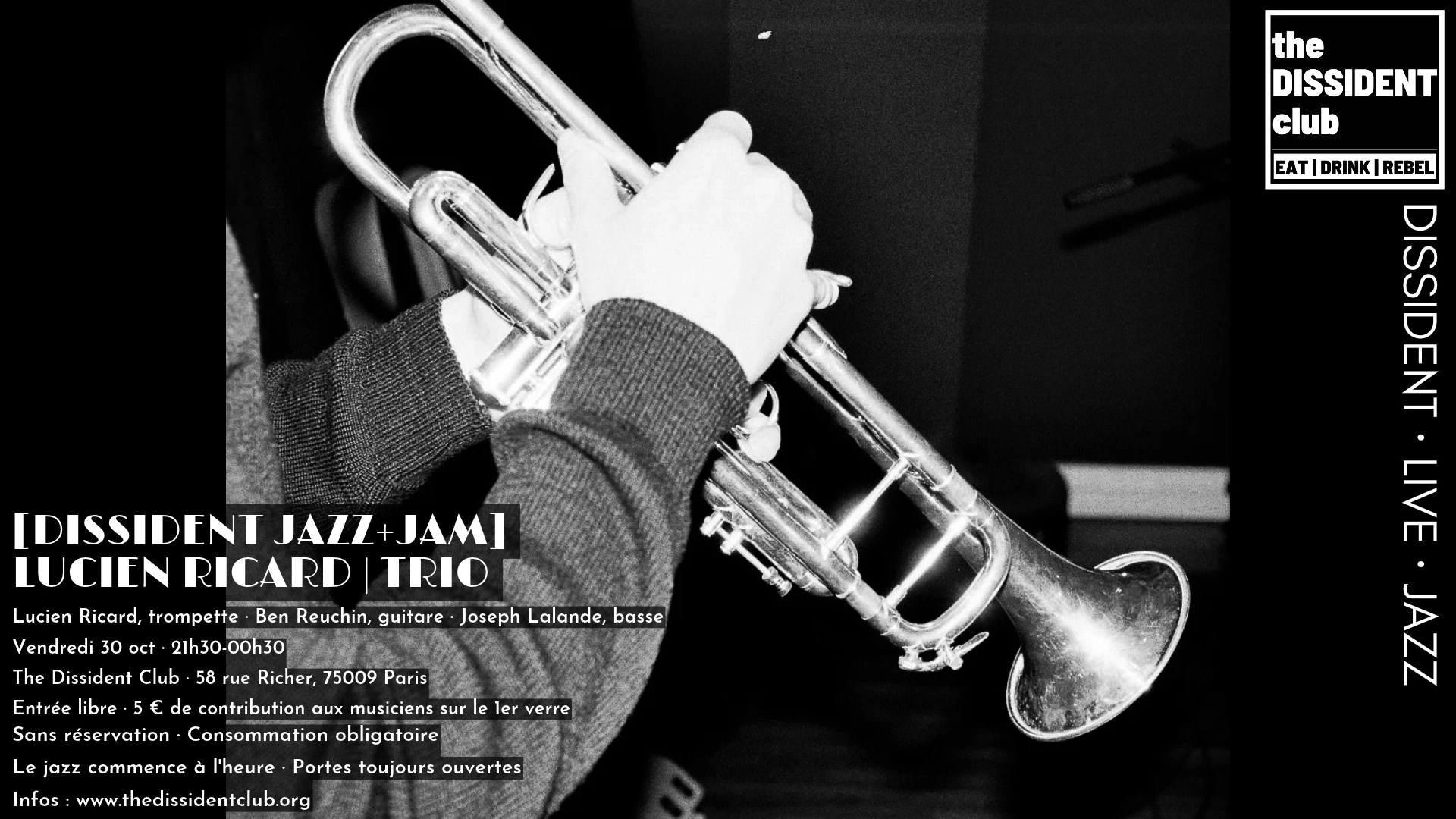 [Dissident Jazz+Jam] Lucien Ricard | Trio