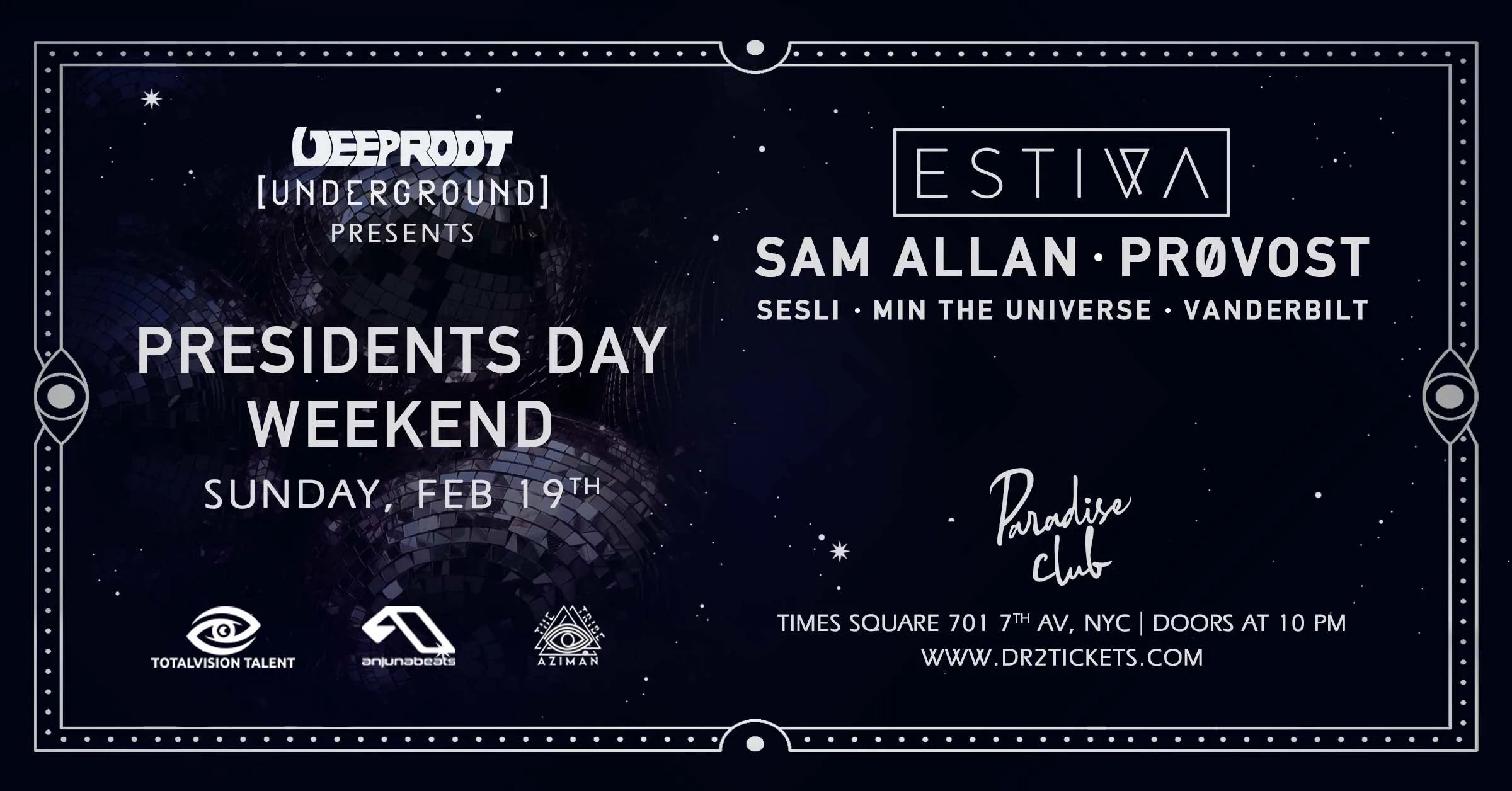  Estiva, Sam Allan, Provost At Paradise Club Pdw
