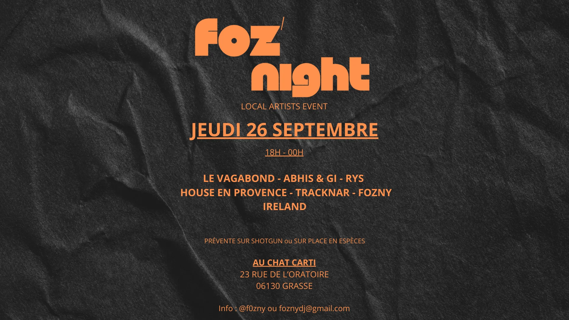 Foz'night - 1ère Édition