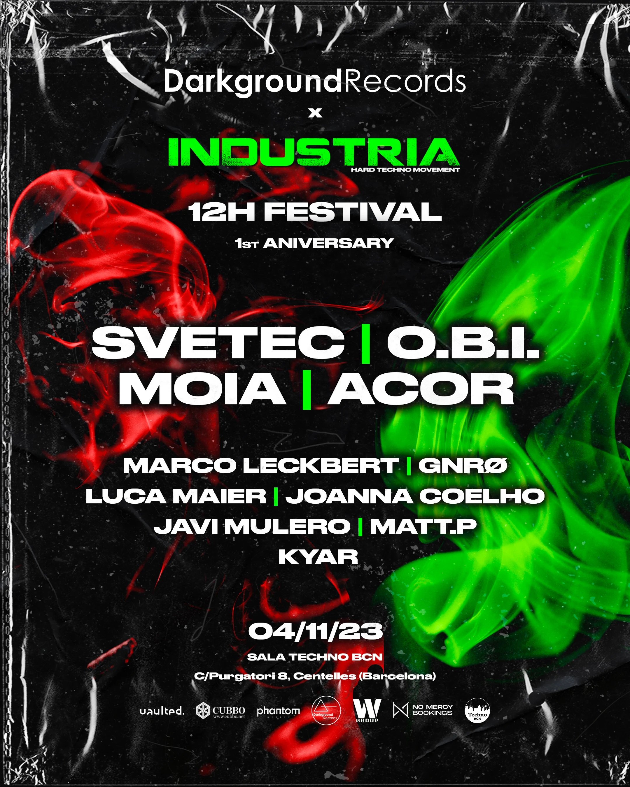 Darkground X Industria |1st Aniversary| 12h Hard Techno Fest