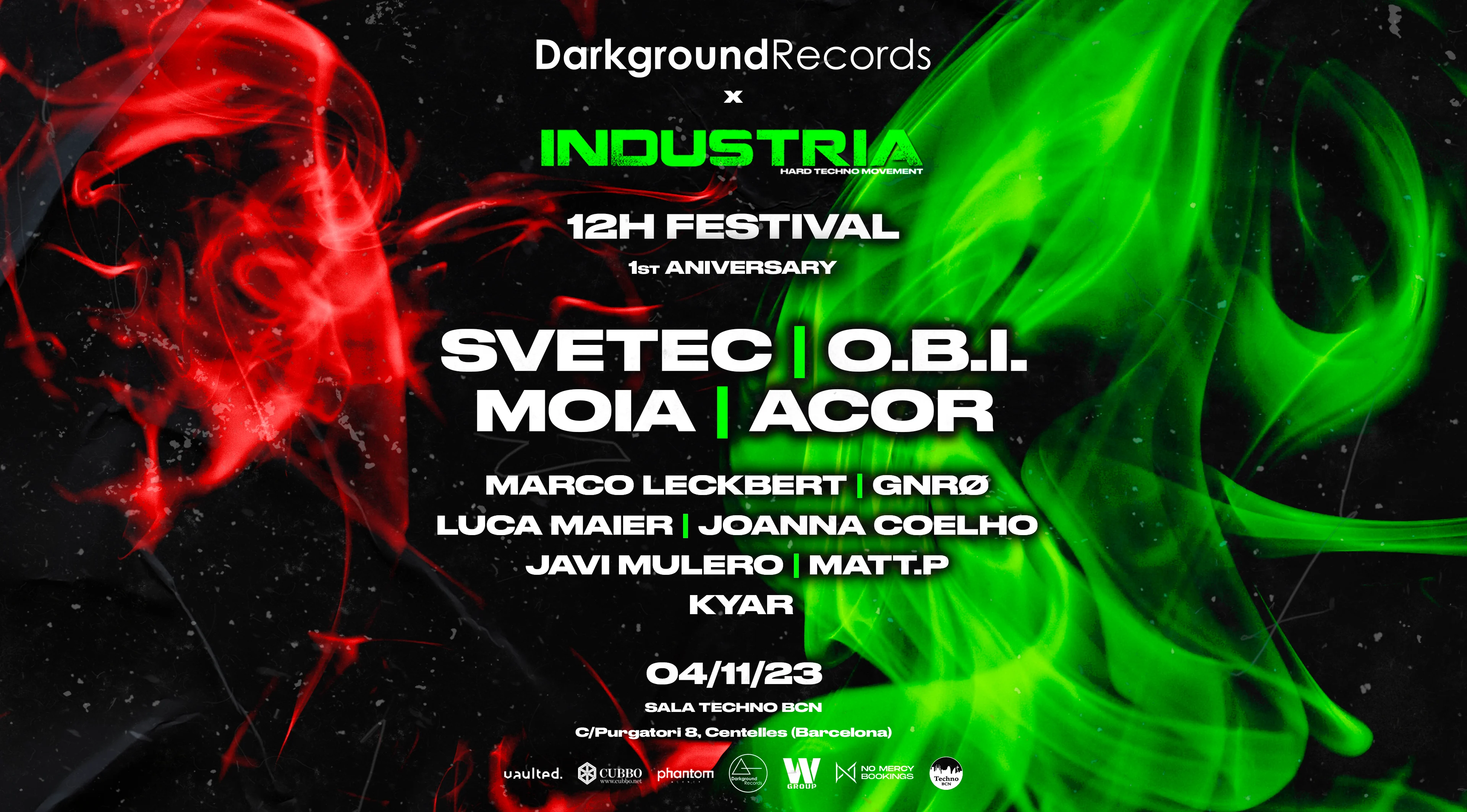 Darkground X Industria |1st Aniversary| 12h Hard Techno Fest