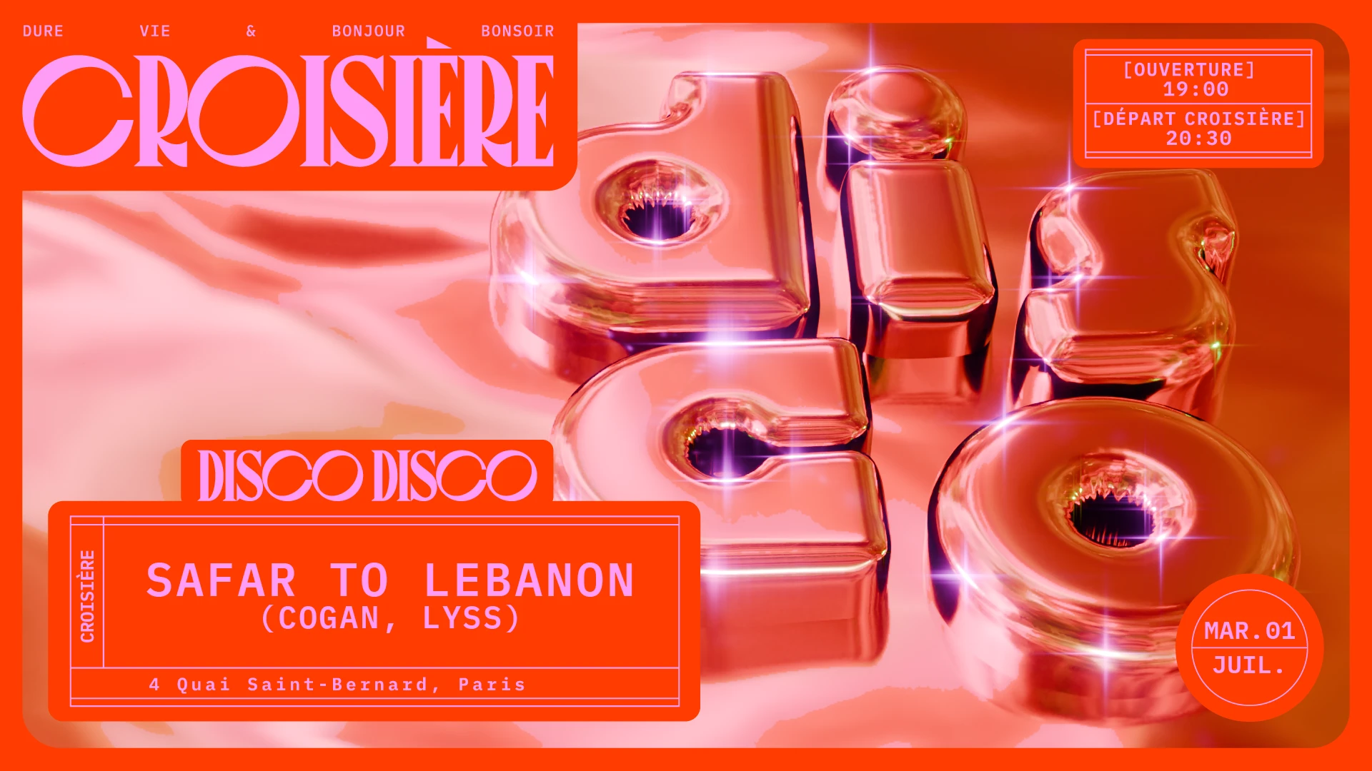 Disco Disco Croisière : Safar To Lebanon (Cogan, Lyss)