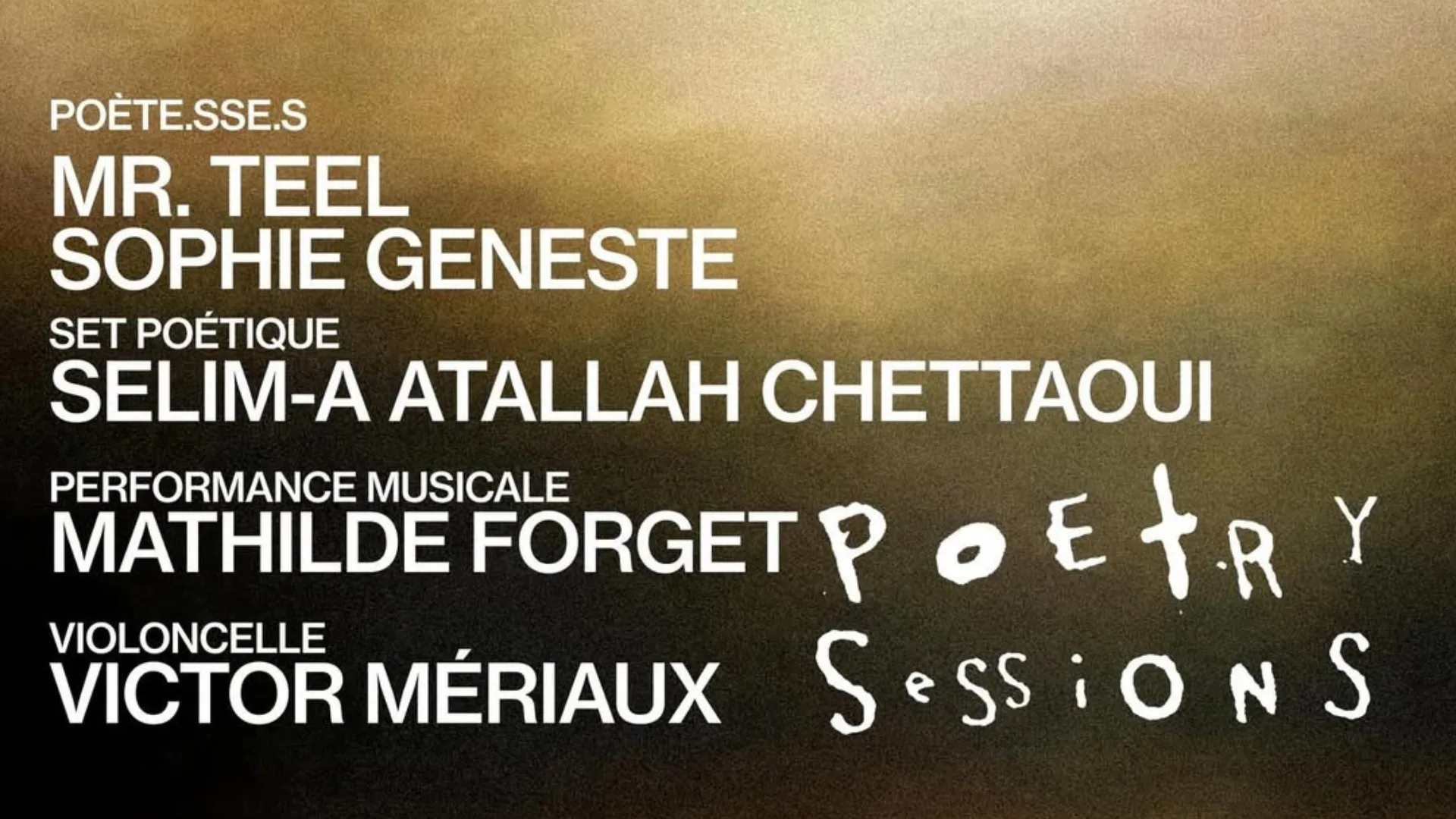 Poetry Sessions #1 - 23/04