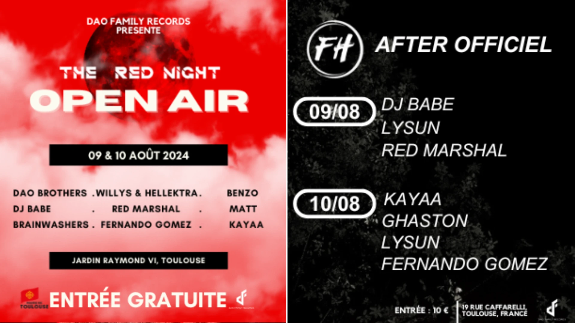 After Officiel - Open Air Jardin Raymond VI- The Red Night