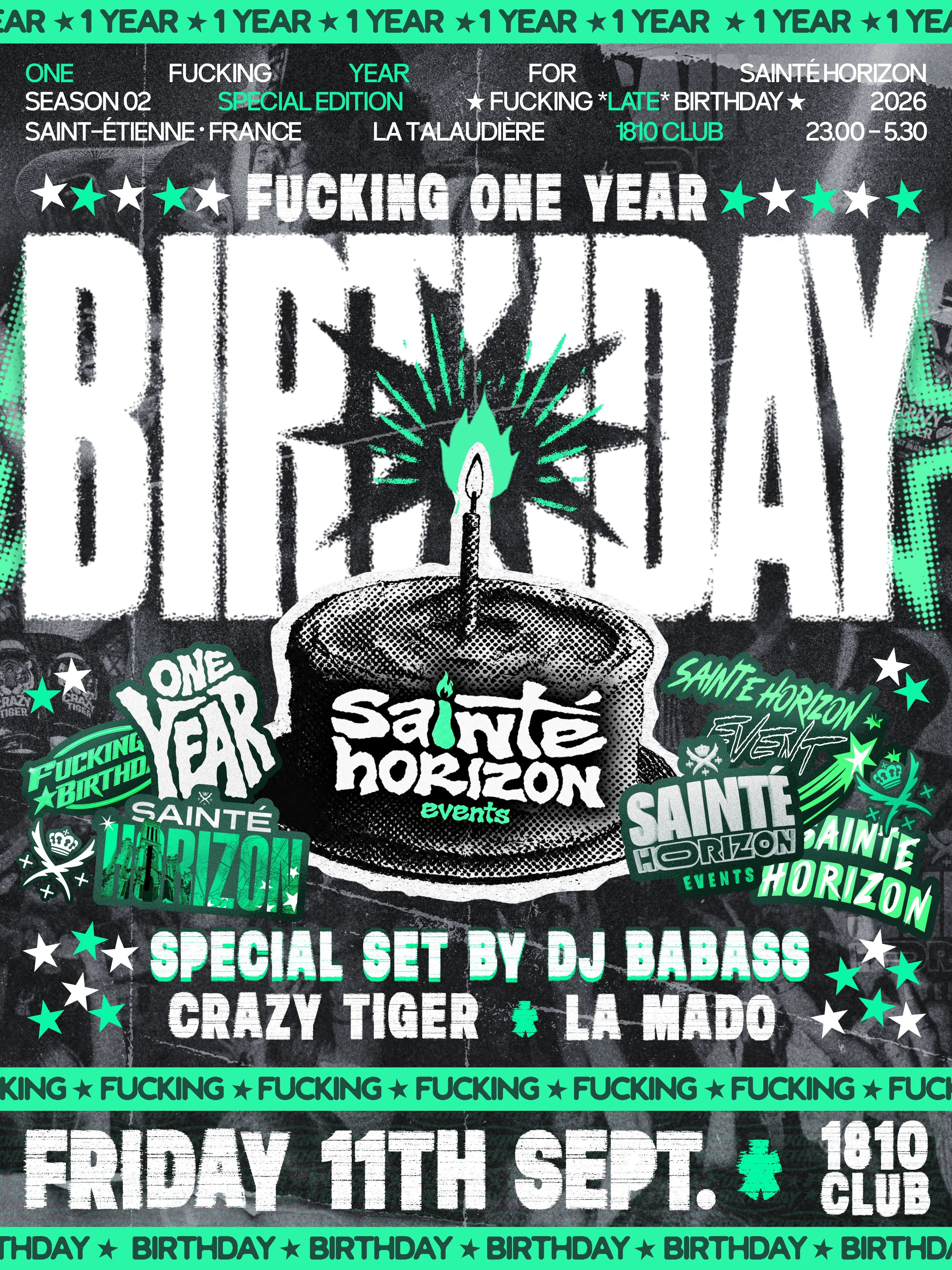 Fucking One Year Birthday - Vendredi 11 Septembre