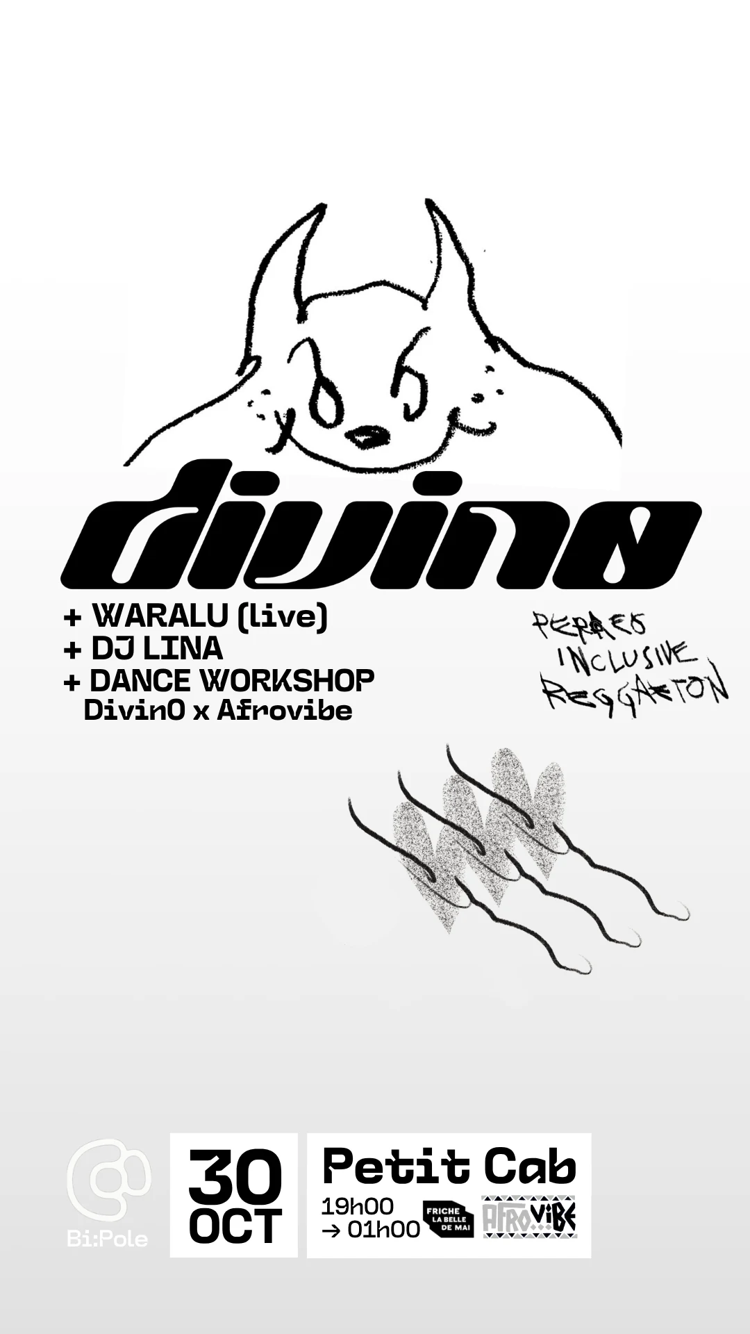 Divin0 + Waralu + Dj Lina @ Petit Cab,Friche La Belle De Mai