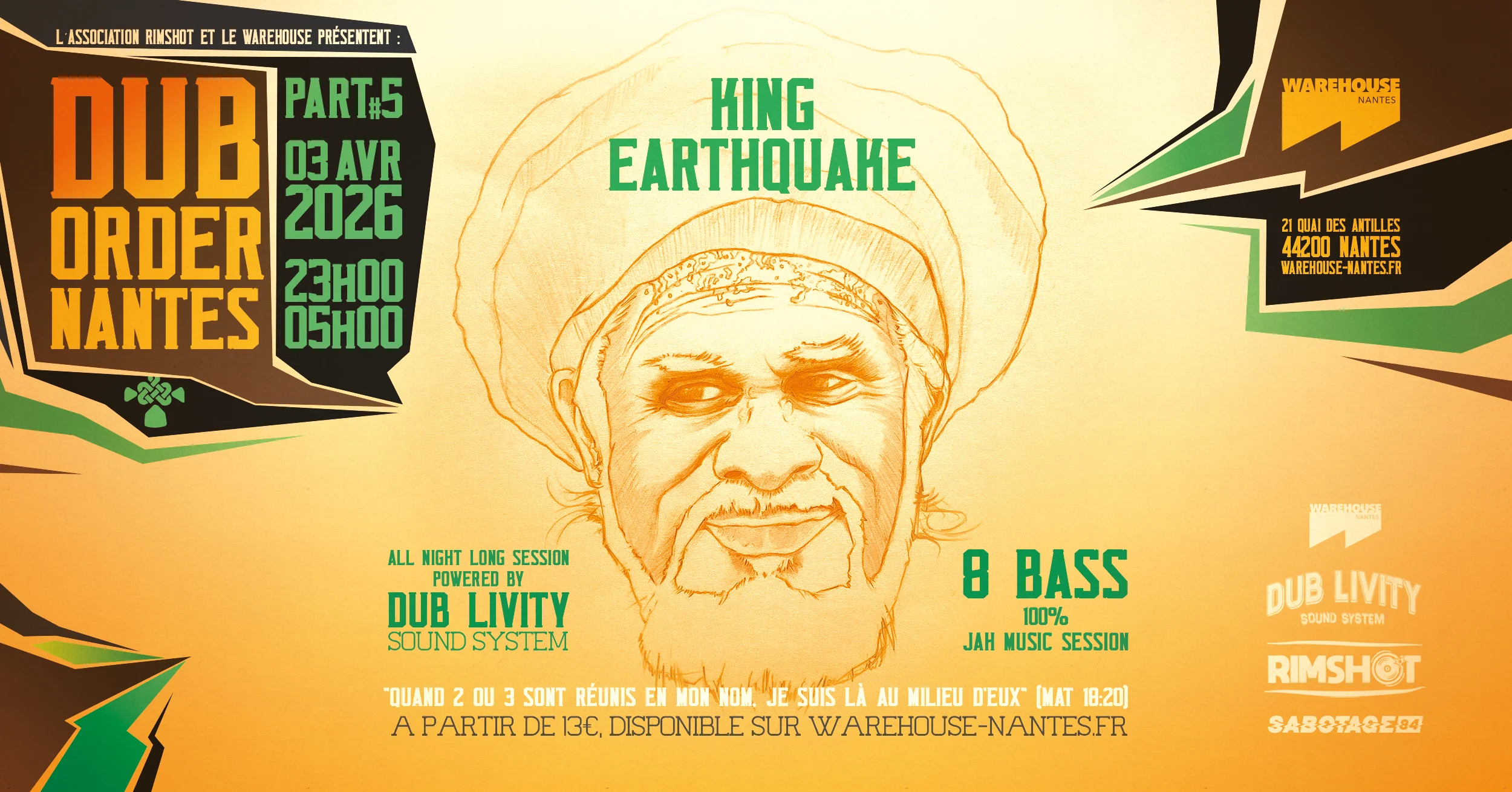 Dub Order #5 Prés. King Eathquake, 8 Bass, Dub Livity & More