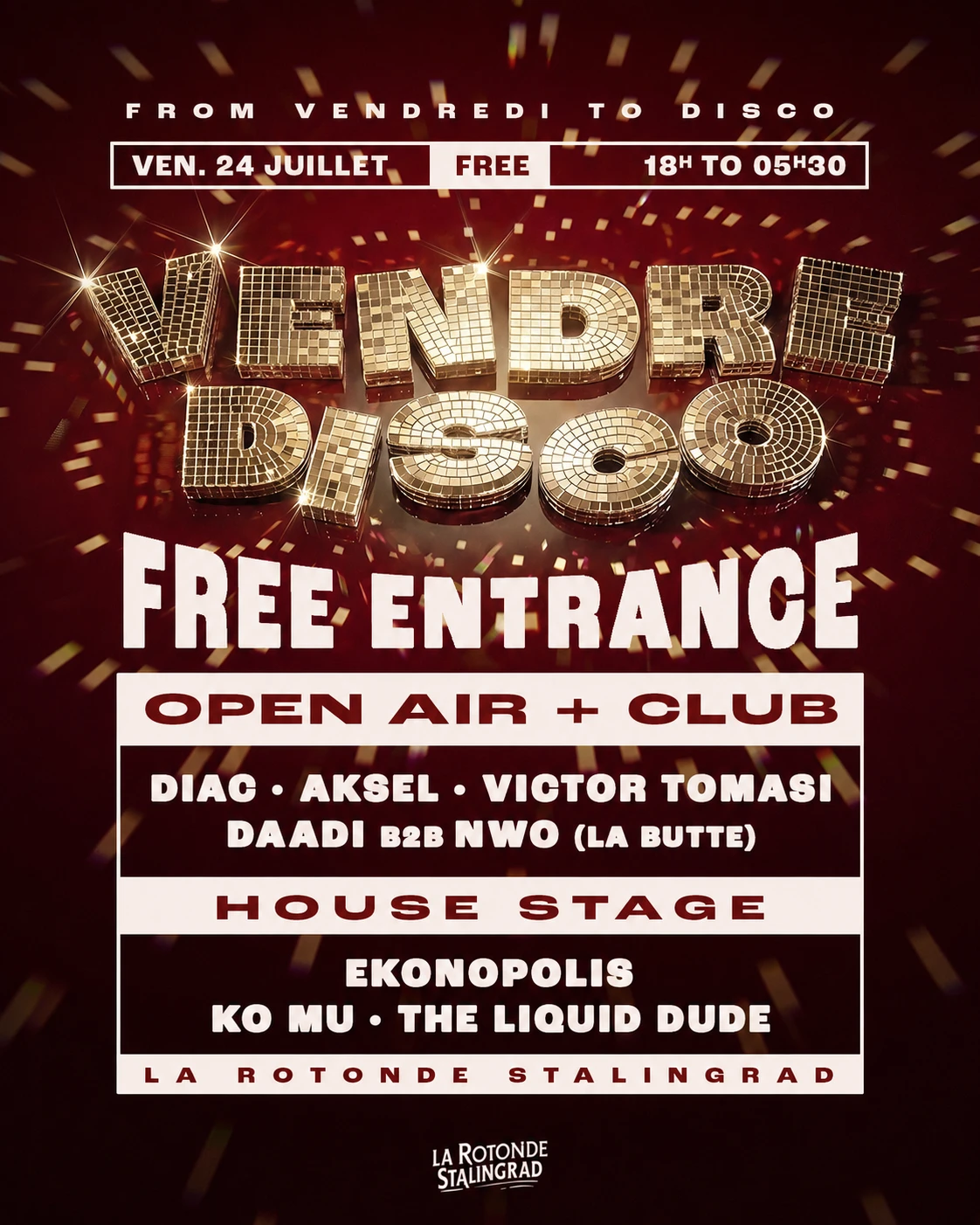 Vendredisco · Free Open Air & Night