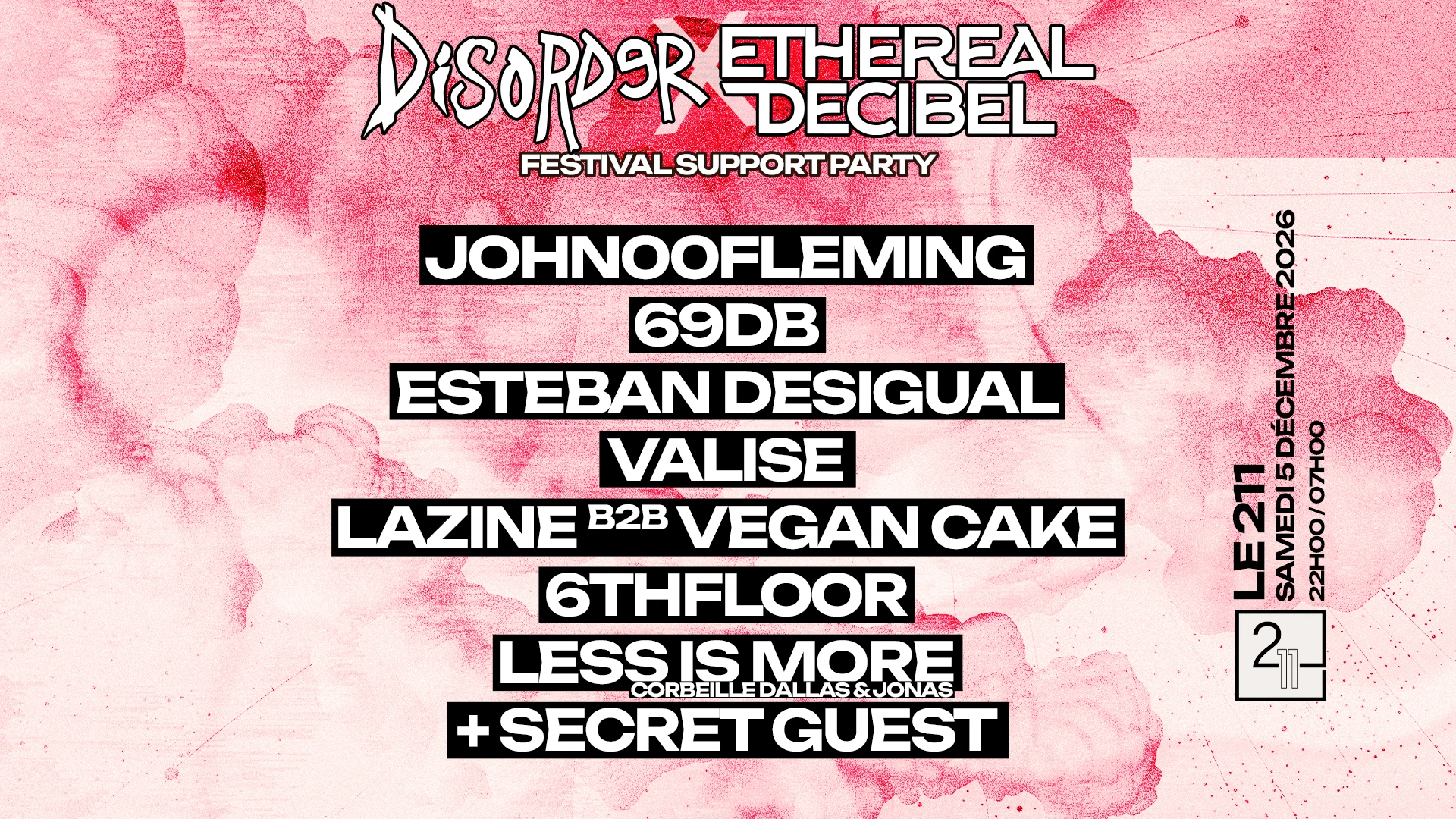 Disorder X Ethereal Decibel Festival : Support Party