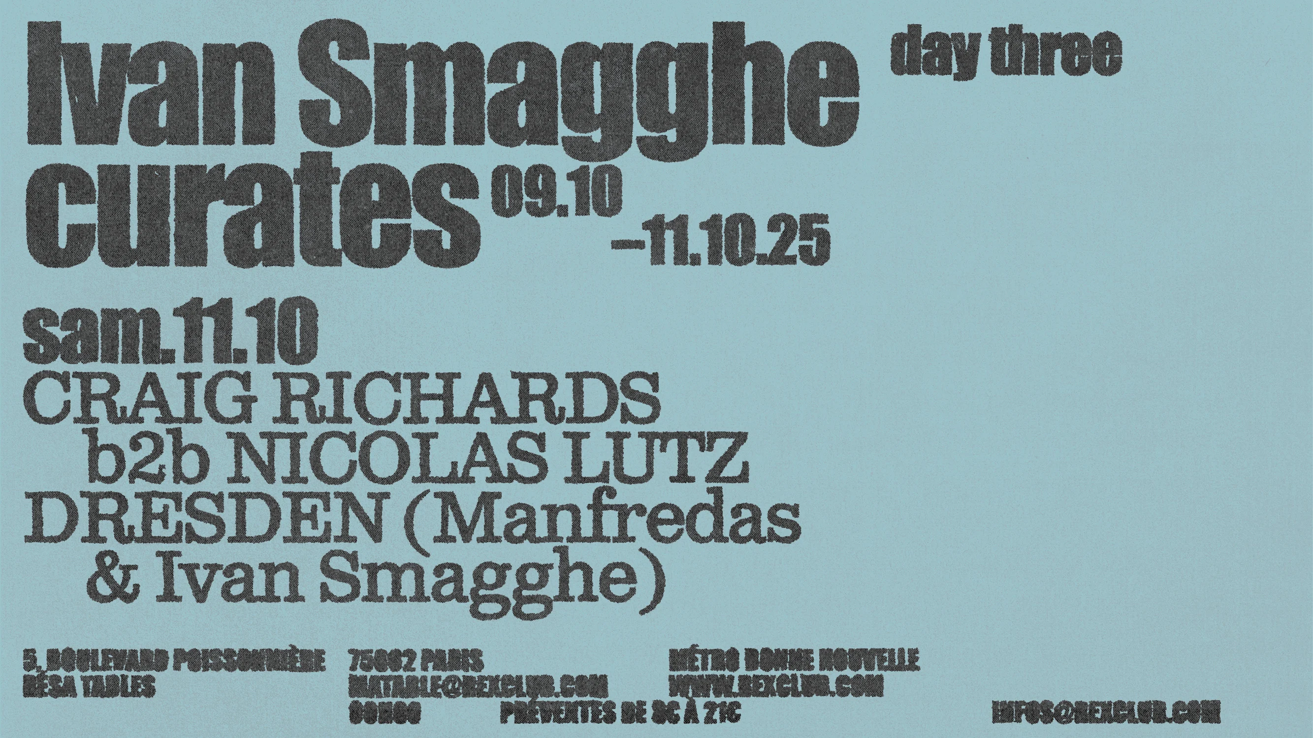 Ivan Smagghe Curates Craig Richards B2b Nicolas Lutz Dresden