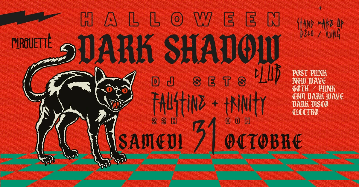 Halloween Dark Shadow Club (Dj Set Faustine + Trinity)
