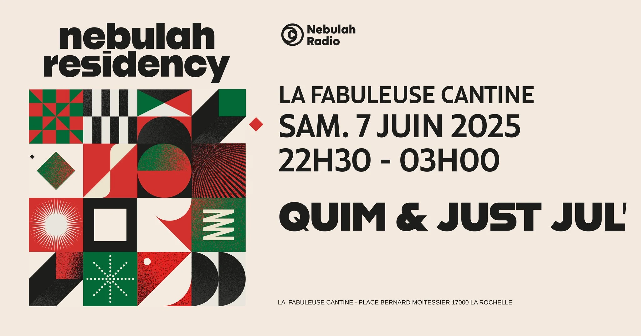 Nebulah Residency - Just Jul' Invite Quim (Fono / Brest)