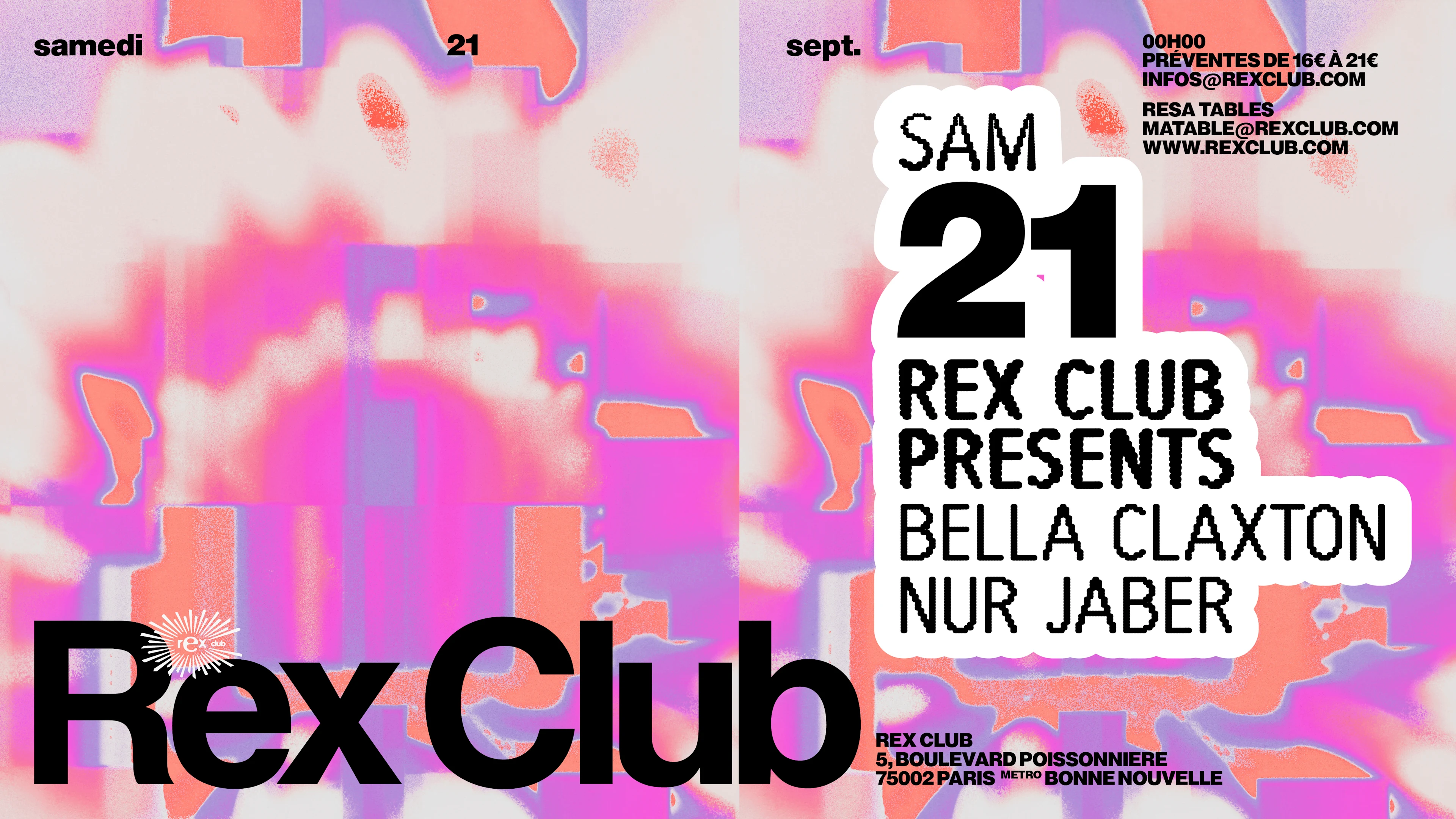 Rex Club Presents: Bella Claxton, Nur Jaber