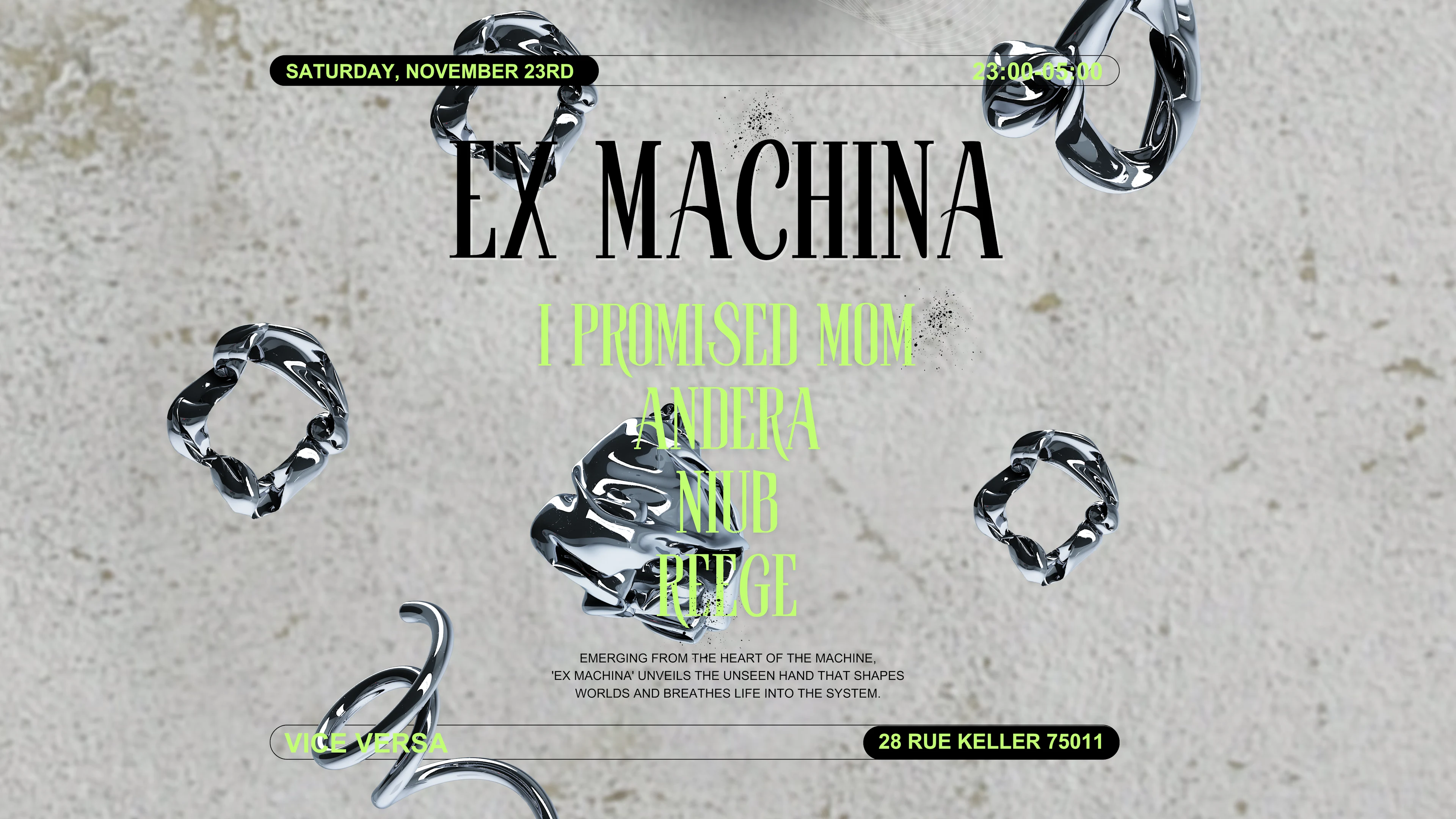 Ex Machina — I Promised Mom, Andera, Niub & Reege