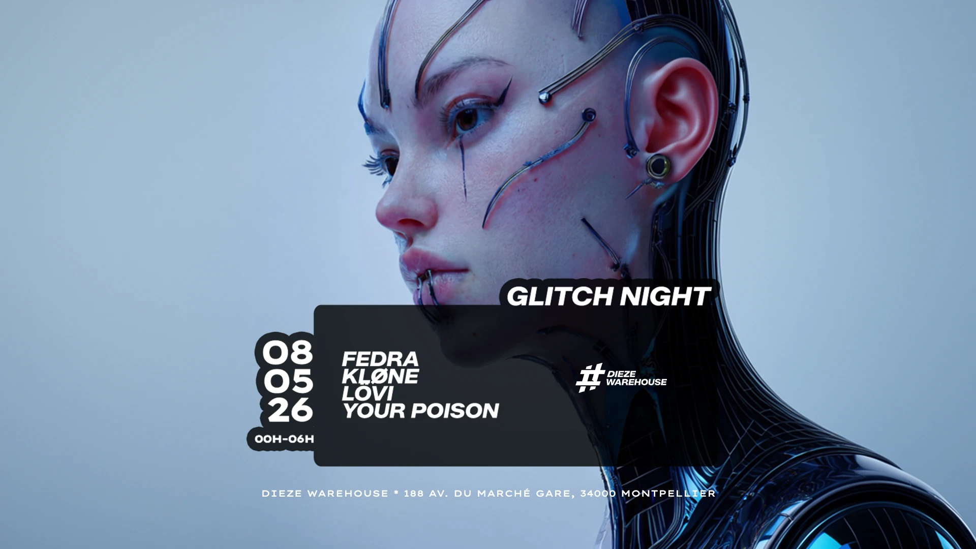 Glitch Night : Fedra, Kløne, Lövi, Your Poison