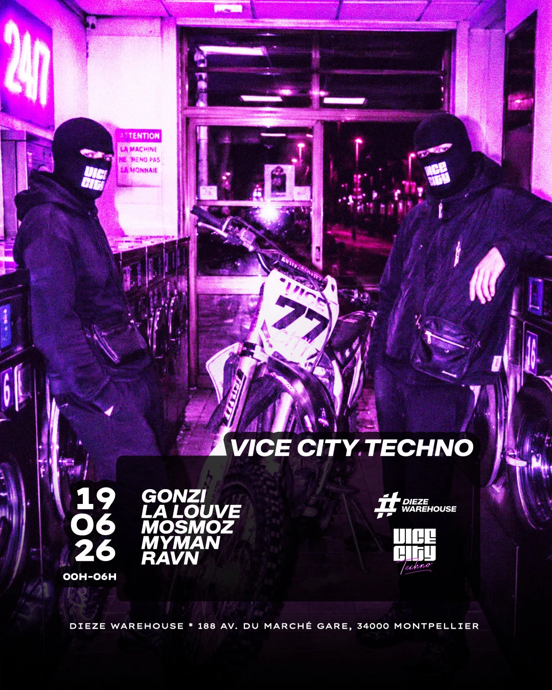 Vice City X Dieze : Gonzi, Mosmoz, La Louve, Ravn, Myman
