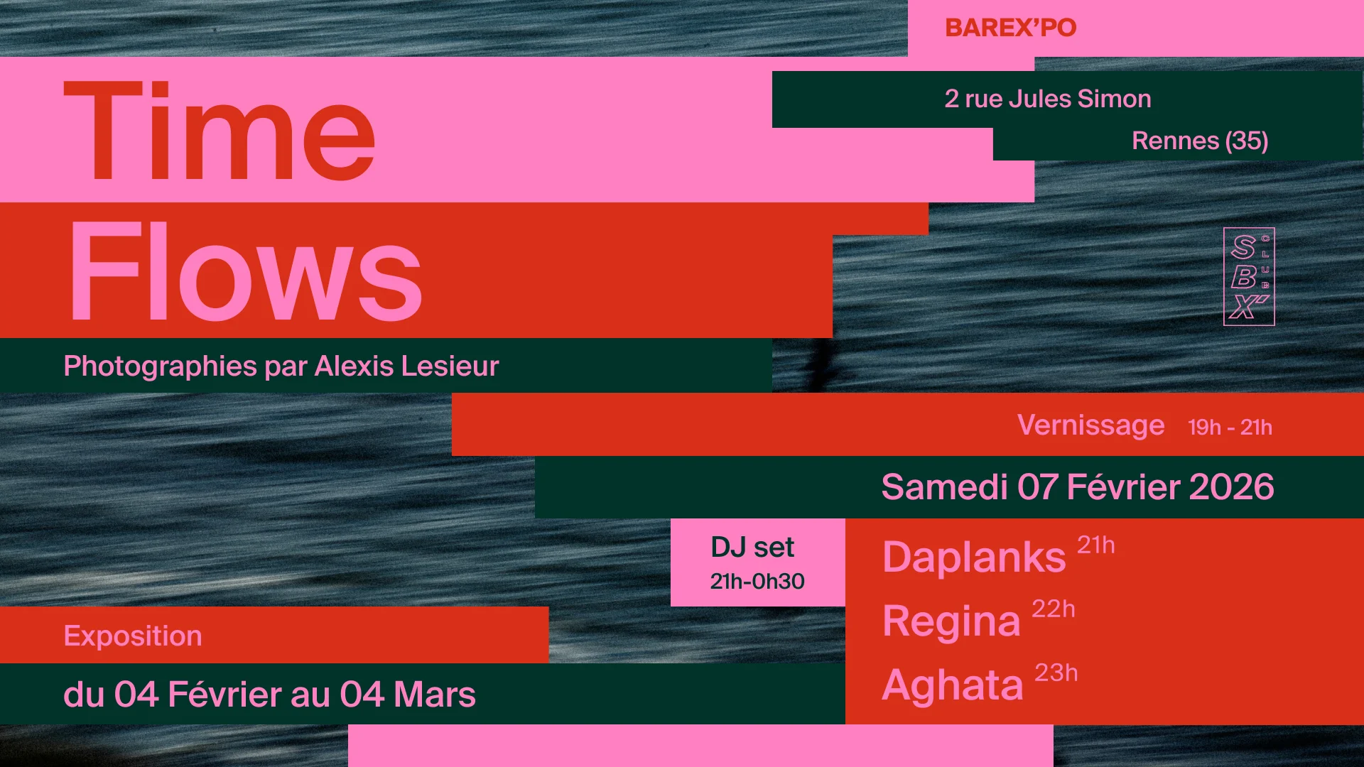 Vernissage Exposition Photographique Time Flows + Dj Set