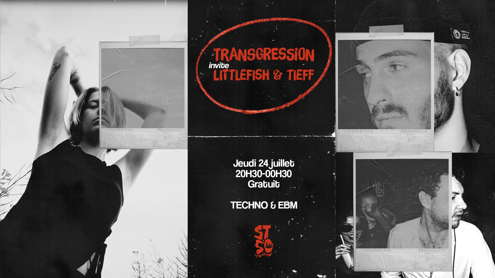 Transgression Invite : Littlefish & Tieff