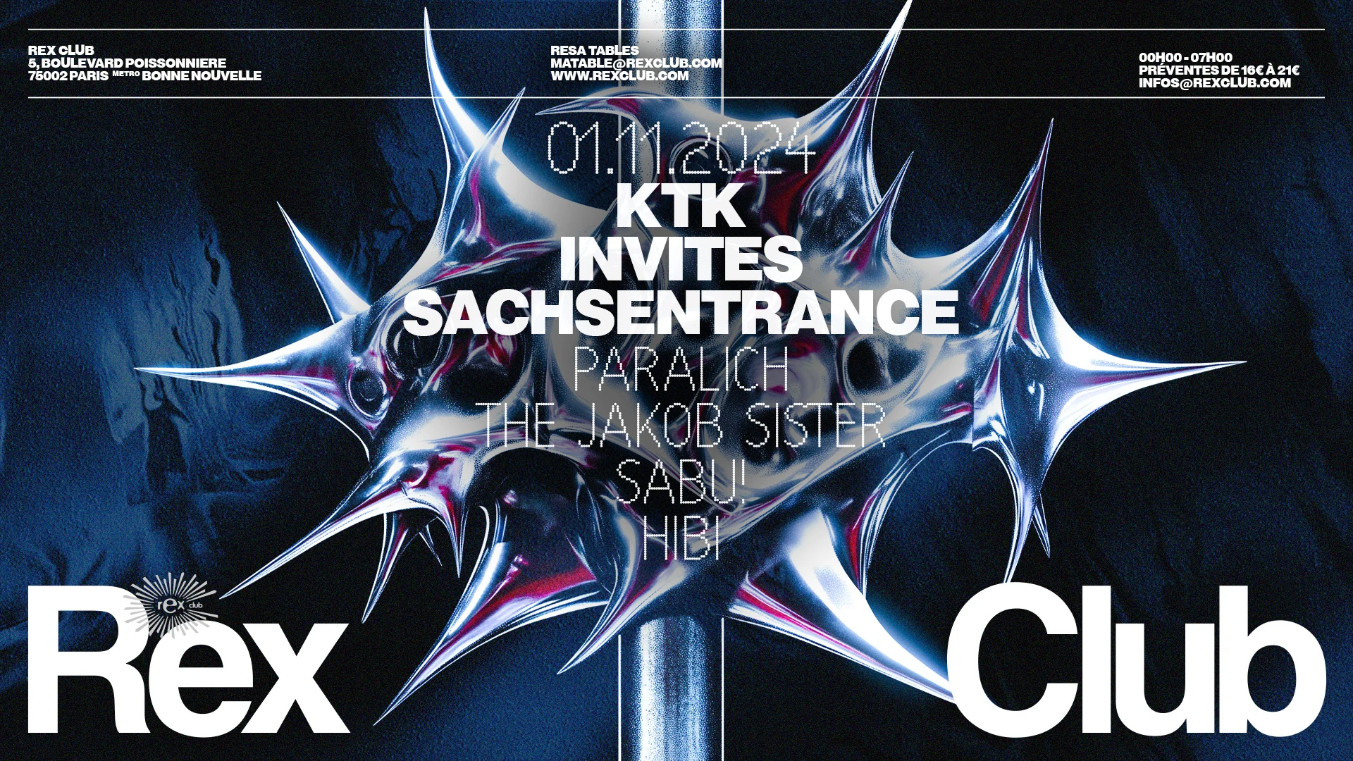 Ktk Invite Sachsentrance: Paralich, The Jakob Sister & More