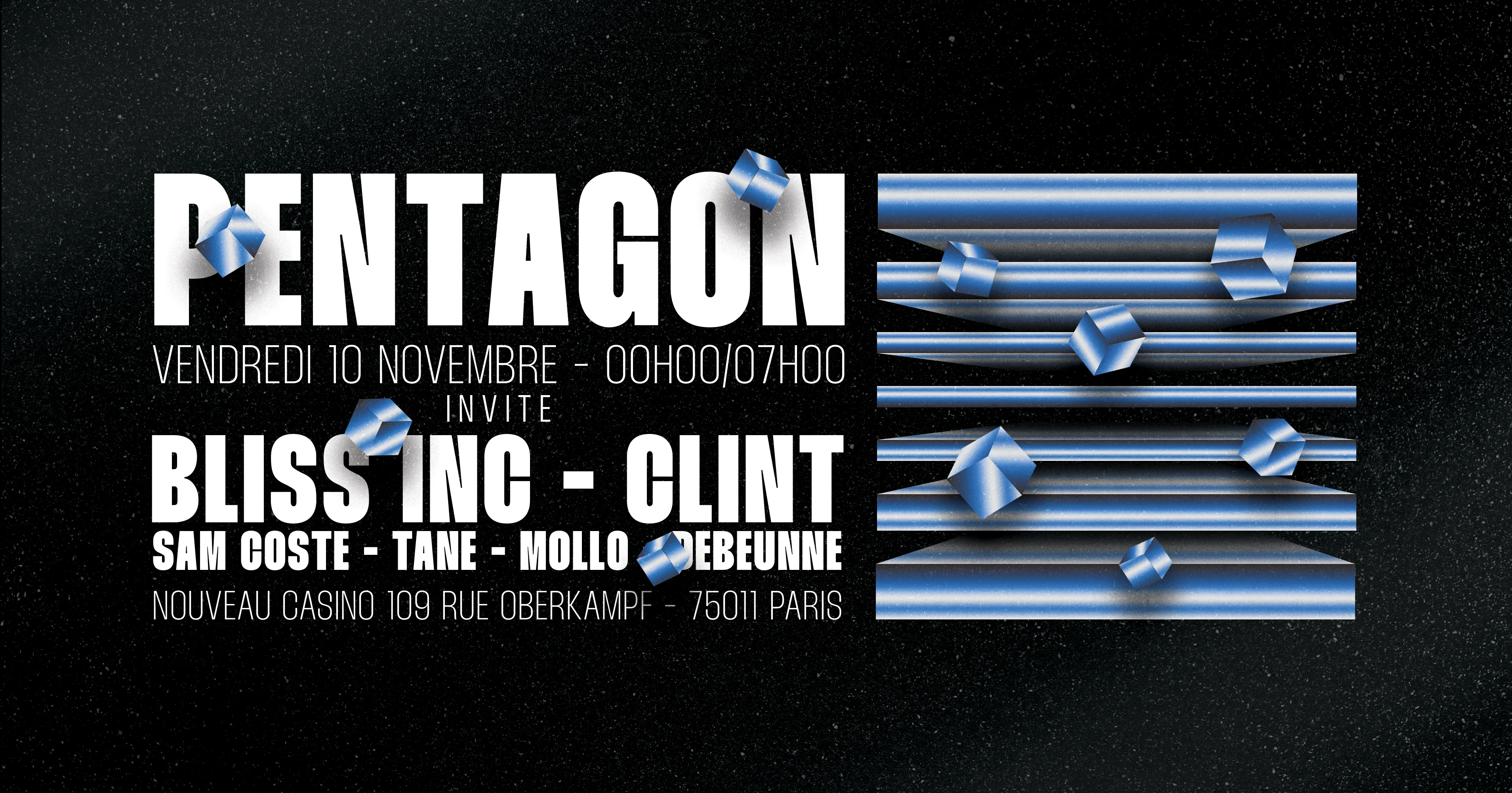 Pentagon Invite Bliss Inc & Clint @Nouveau Casino