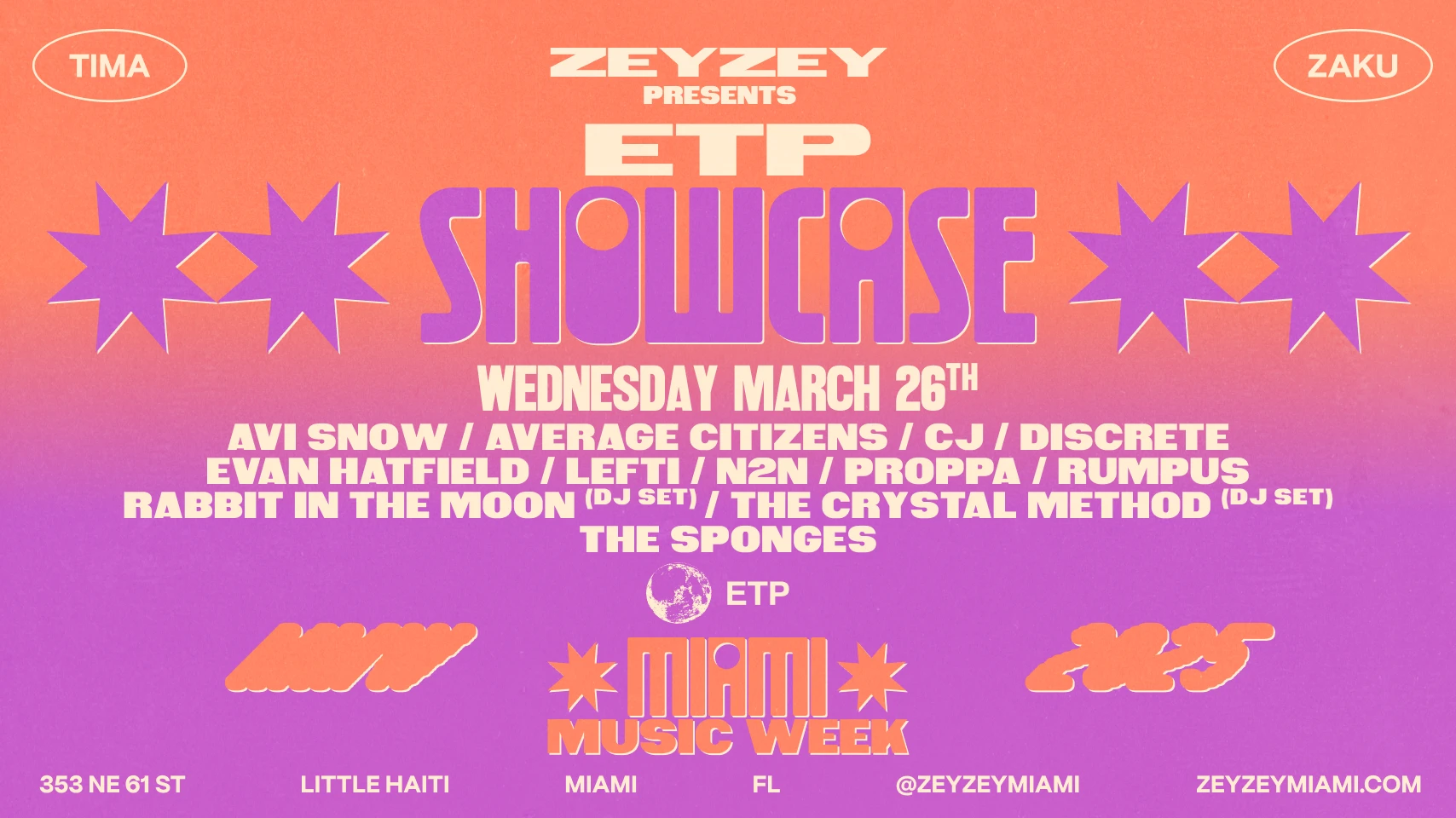 Zeyzey Presents: Etp Miami Music Week Showcase