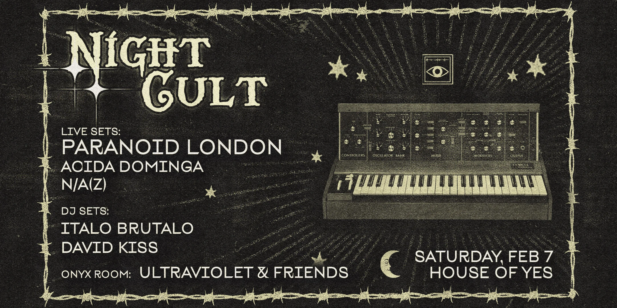 Night Cult: Paranoid London (Live) • Acida Dominga (Live) ++