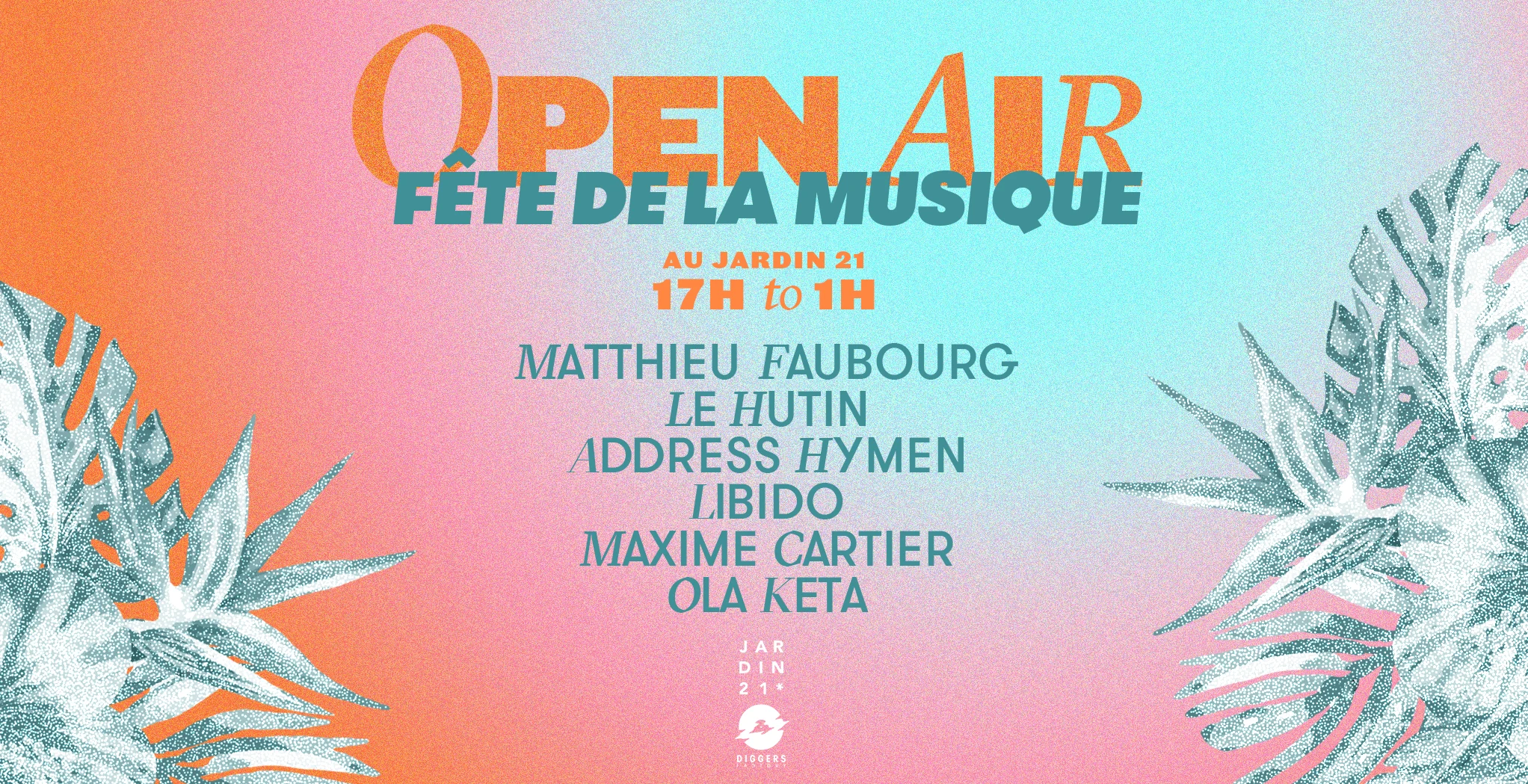 Fête De La Musique : Diggers Factory X Jardin21