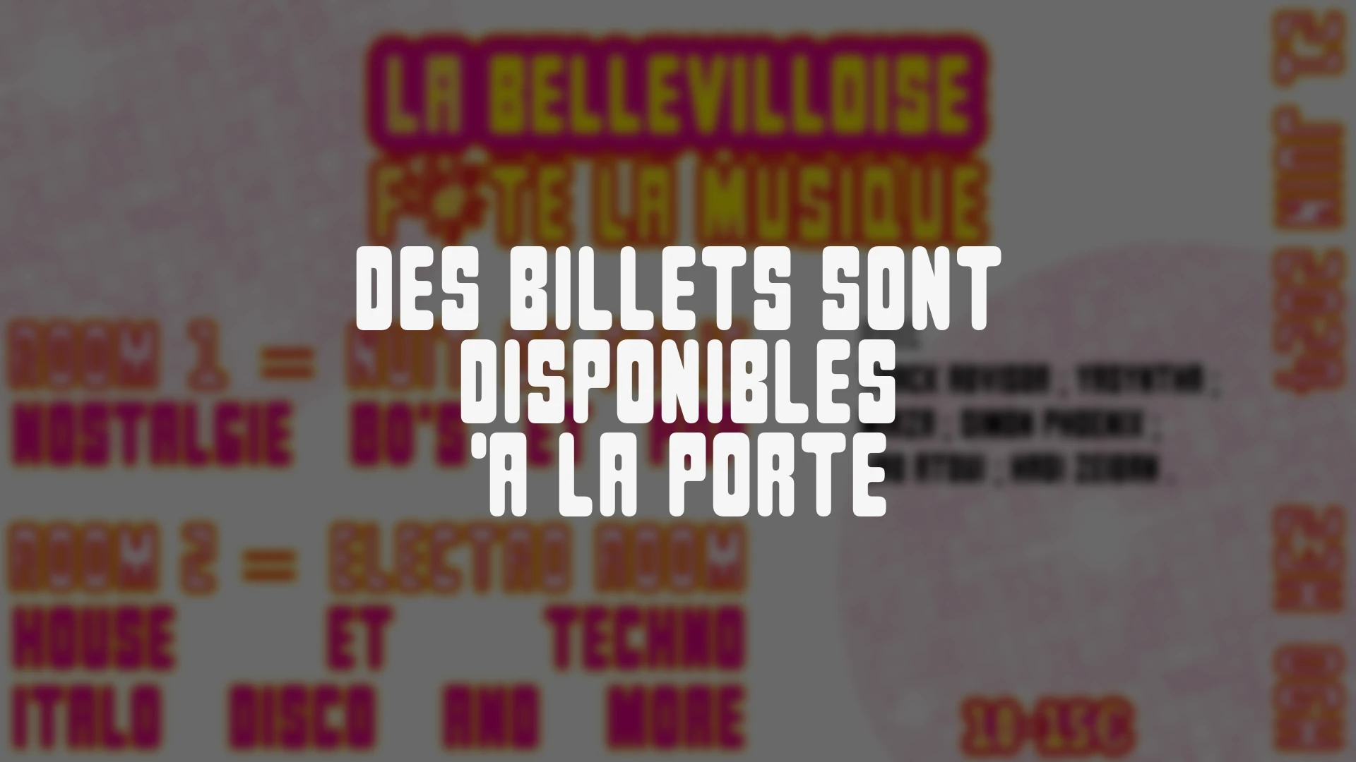 La Bellevillose Fête La Musique … All Night Long !
