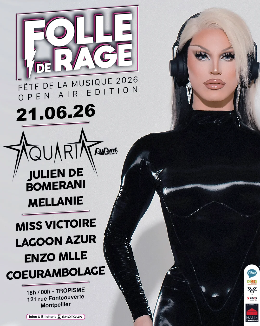 Dim 21/06 - Folle De Rage X Tropisme : Fete De La Musique !